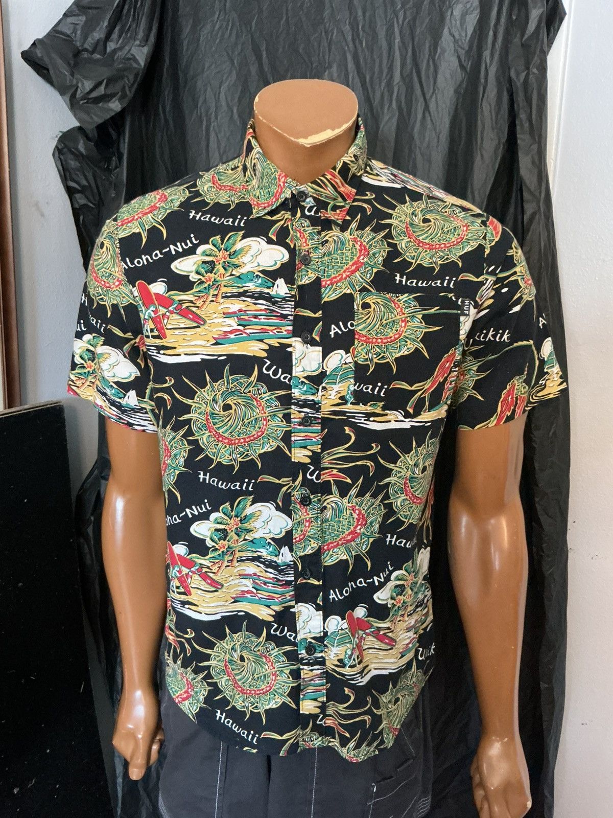 Huf Huf Worldwide Aloha Nui Hawaii Hawaiian Button S/S Shirt Size US M / EU 48-50 / 2 - 7 Thumbnail