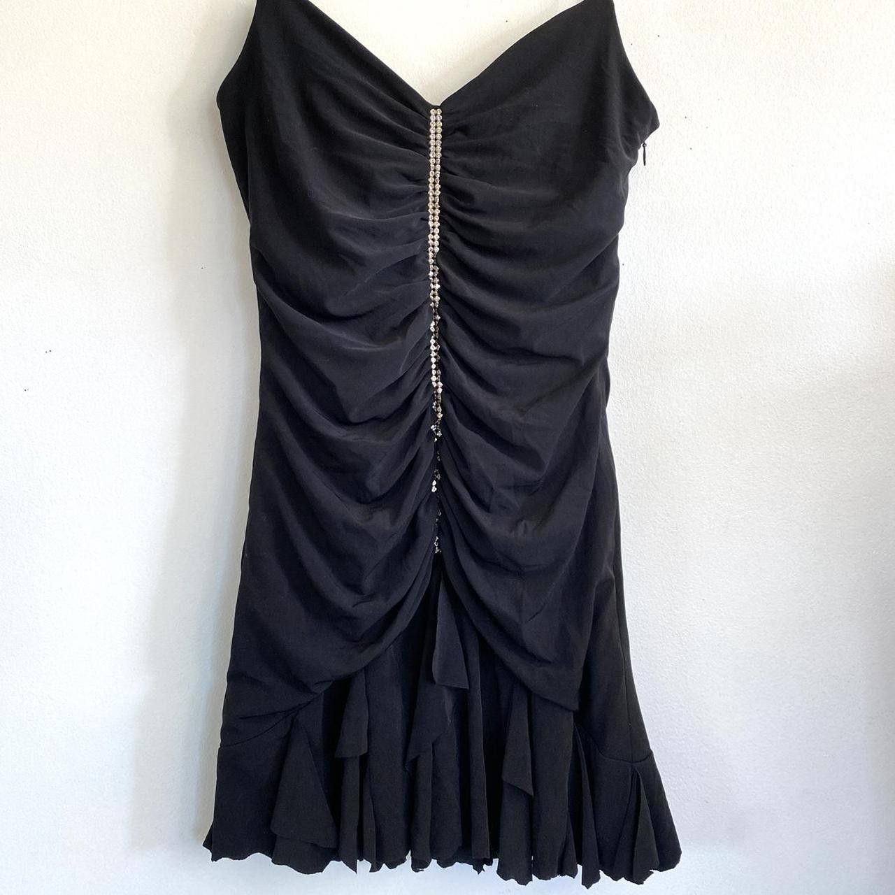 Vintage CACHE BLACK MINI 2000S RHINESTONE VINTAGE DRESS SMALL Size S / US 4 / IT 40 - 3 Thumbnail