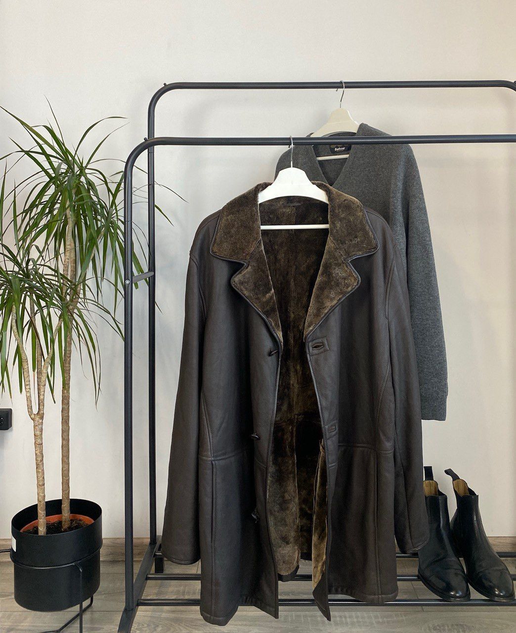 Ermenegildo Zegna Ermenegildo Zegna Shearling Coat Dark Brown Lambskin Nappa Size US XXL / EU 58 / 5 - 6 Thumbnail