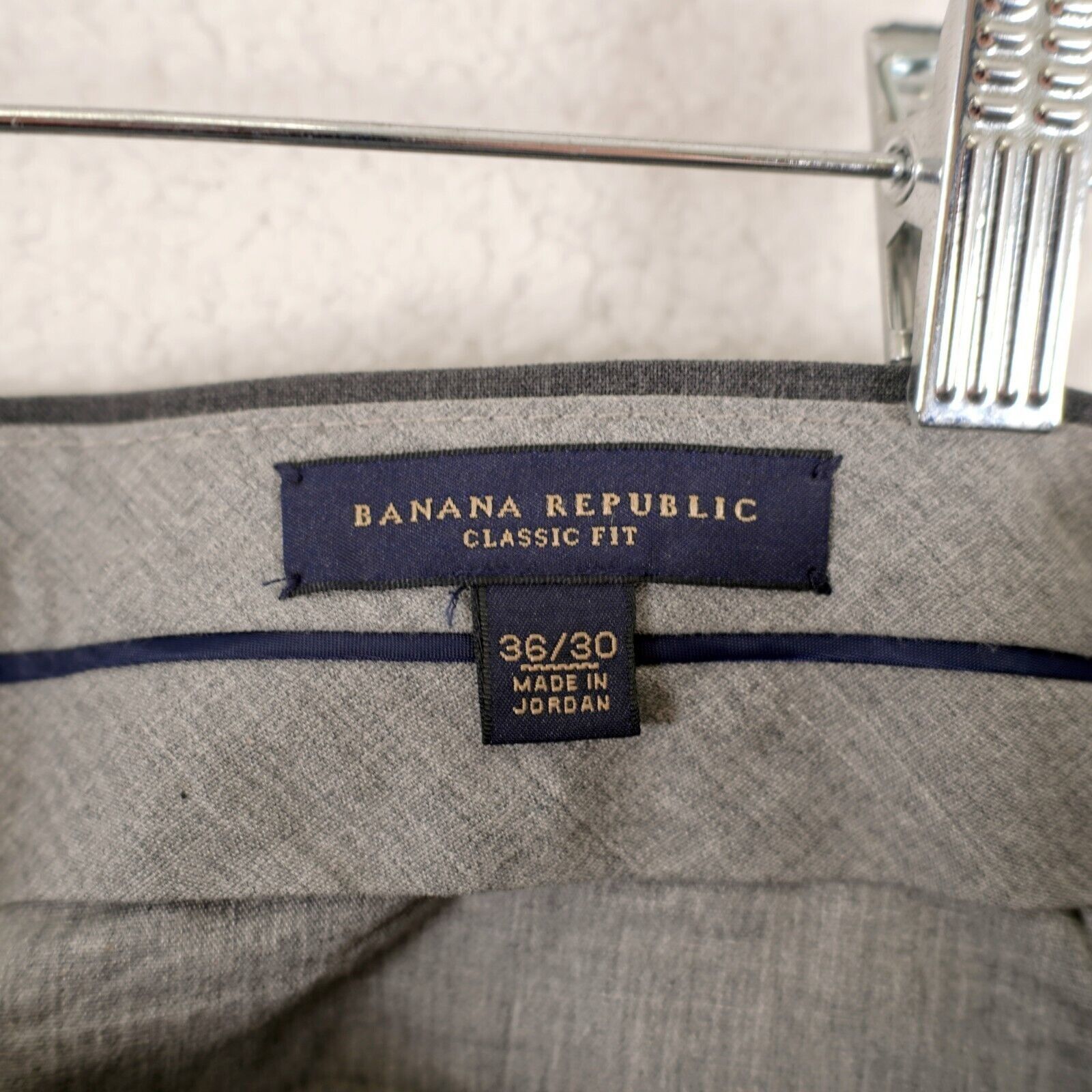 Banana Republic Banana Republic Gray Wool Classic Fit Flat Front Mid Rise Dr Size 36R - 6 Thumbnail