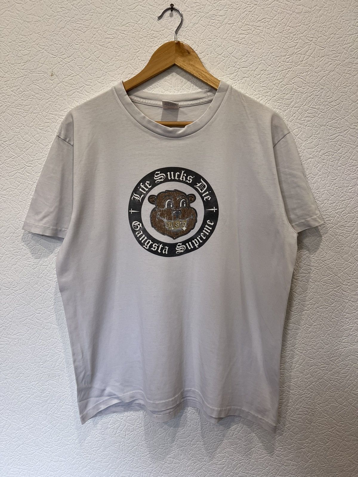 Supreme Supreme Life Sucks Die Gangsta White Vintage T Shirt Rare Size US M / EU 48-50 / 2 - 1 Thumbnail