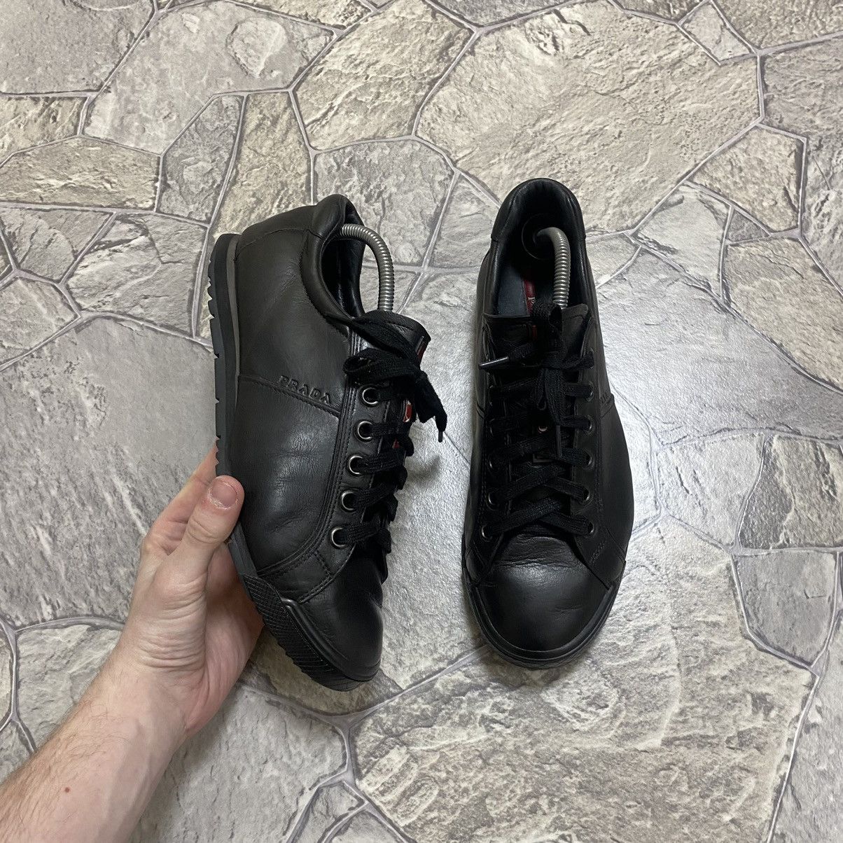 Prada Prada Leather Sneakers Low Top Size US 6.5 / EU 39-40 - 1 Thumbnail