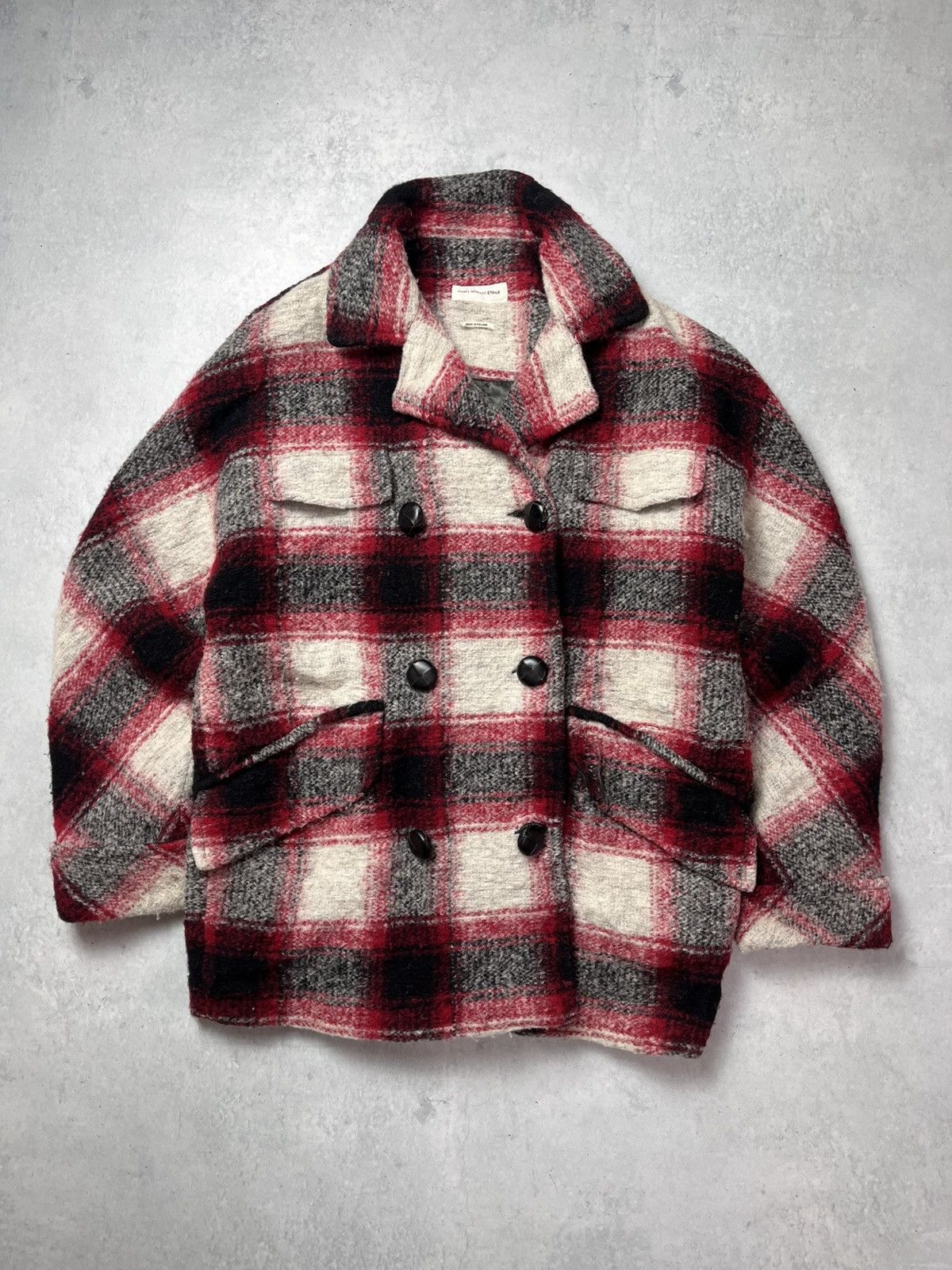 Isabel Marant Etoile GRAIL ISABEL MARANT ÉTOILE Plaid Wool Checked Coat Jacket Size S / US 4 / IT 40 - 1 Thumbnail