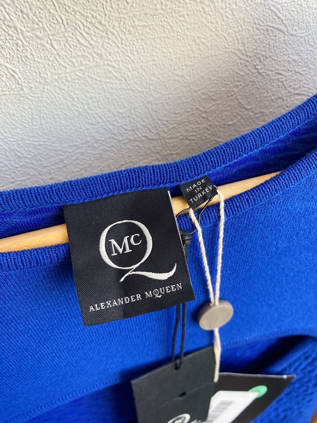 Alexander McQueen Alexander McQueen Auth 38 IT Midi Blue Knit Cotton Dress Size XS / US 0-2 / IT 36-38 - 3 Thumbnail