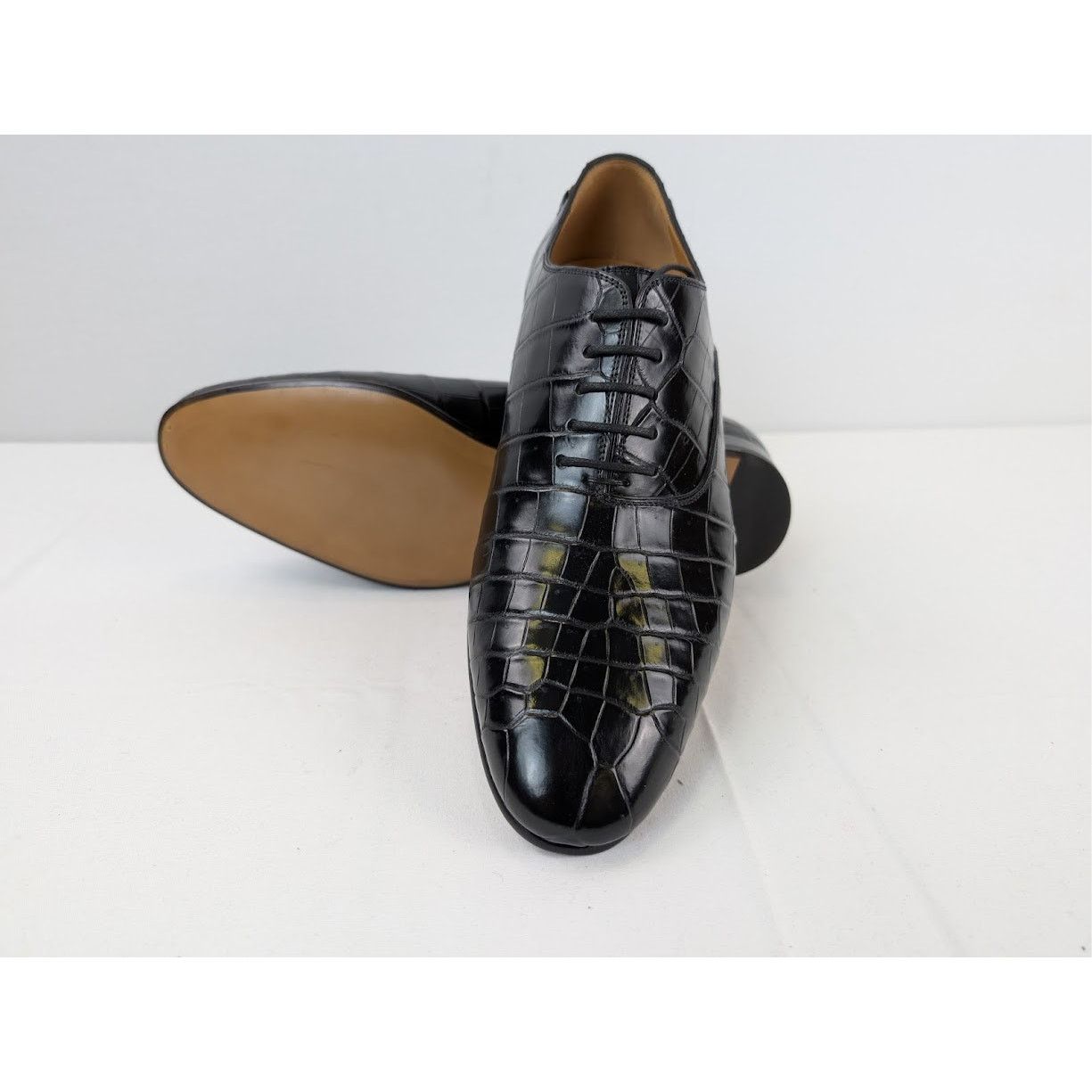 Gucci o1rshd1 Croco Niloticus Shoes in Black Size US 10.5 / EU 43-44 - 15 Thumbnail