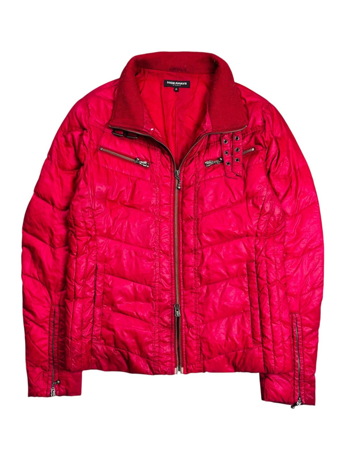 BUFFALO BOBS 2000s Hideways Nicole - Vkei Style Red Rider Puffer Jacket Size US M / EU 48-50 / 2 - 2 Thumbnail