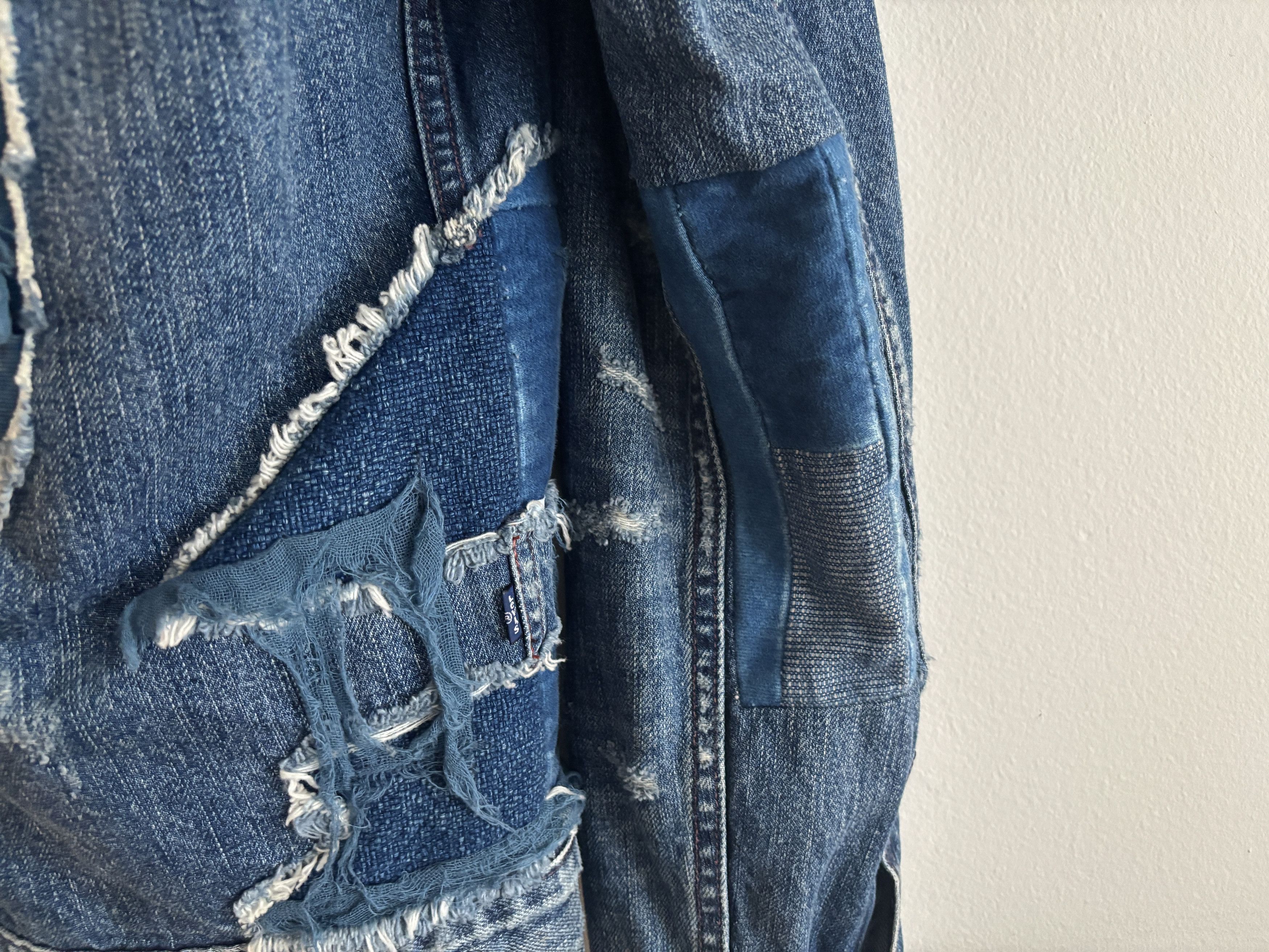 Levi's Made & Crafted Boro Patchwork Blue Denim Type IV Trucker Jacket - Medium Size US M / EU 48-50 / 2 - 12 Thumbnail
