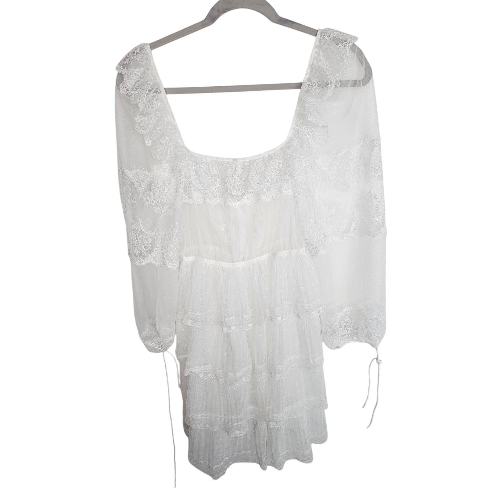 For Love & Lemons For Love & Lemons x Victorias Secrets Women Sheer Lace Dress Size 30" / US 8 / IT 44 - 9 Thumbnail