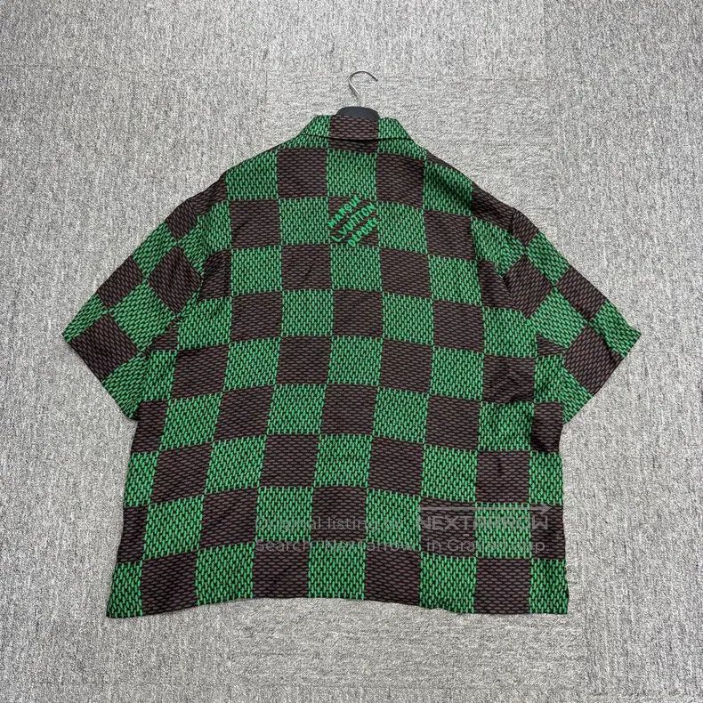 Louis Vuitton Louis Vuitton Green checkerboard mulberry silk short sleev Size US XXL / EU 58 / 5 - 5 Thumbnail