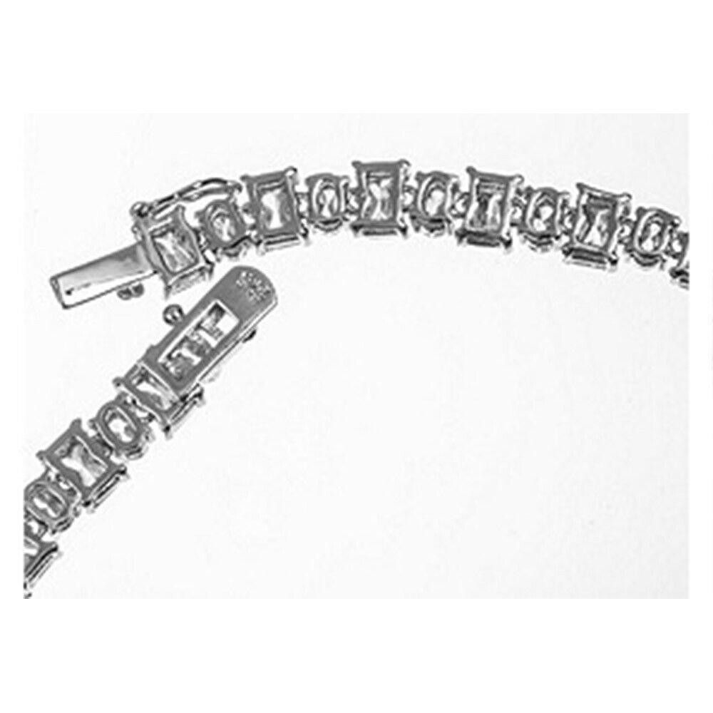Designer Sterling Silver and Emerald Zirconia CZ Eternity Necklace Size ONE SIZE - 3 Thumbnail