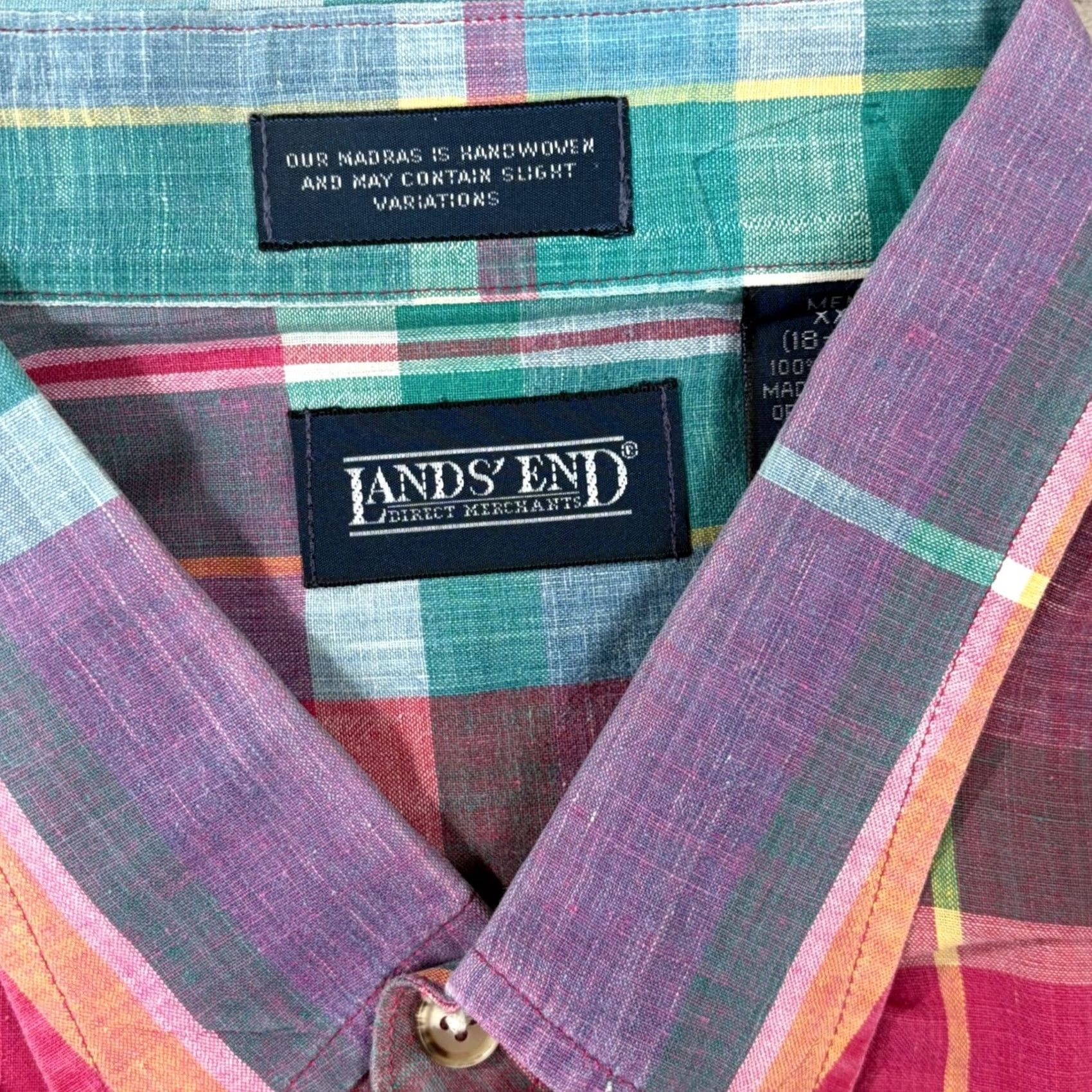 Lands' End VINTAGE Lands' End Shirt Size US XXL / EU 58 / 5 - 3 Thumbnail