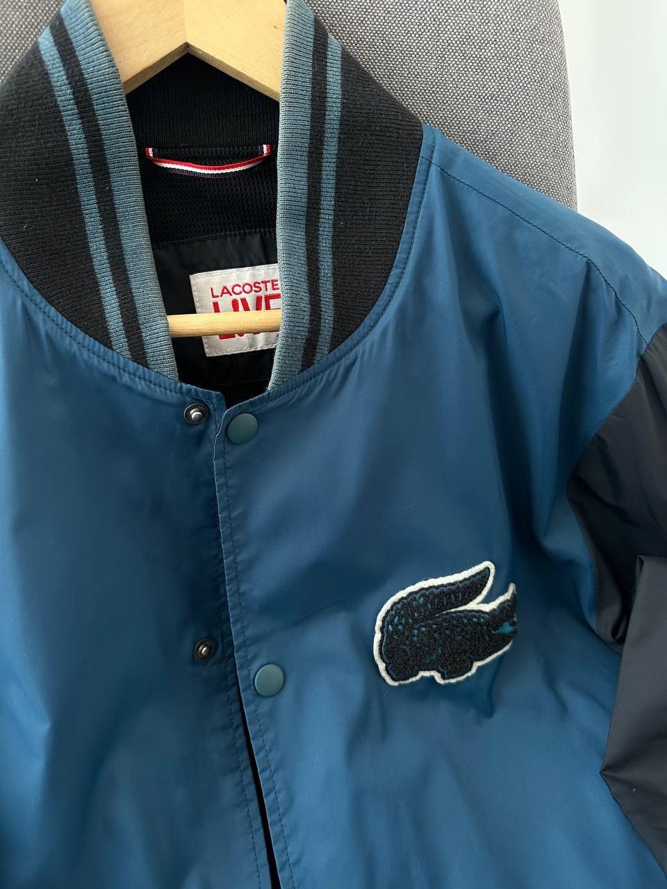 Lacoste × Vintage Vintage Lacoste Live Blue Light Big Logo Jacket Size US L / EU 52-54 / 3 - 8 Thumbnail