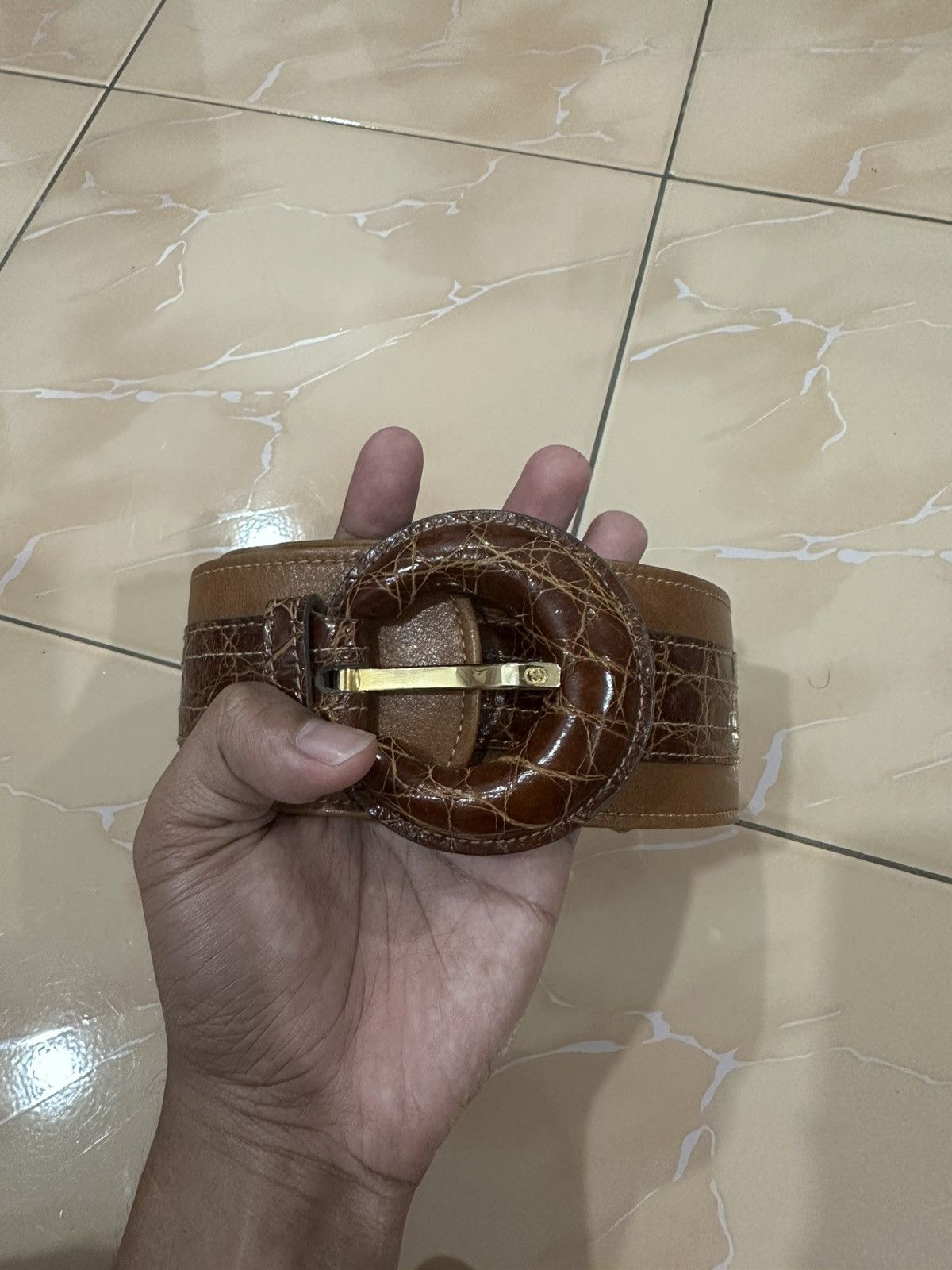 Gucci Gucci Wide Leather Belt Size ONE SIZE - 1 Thumbnail