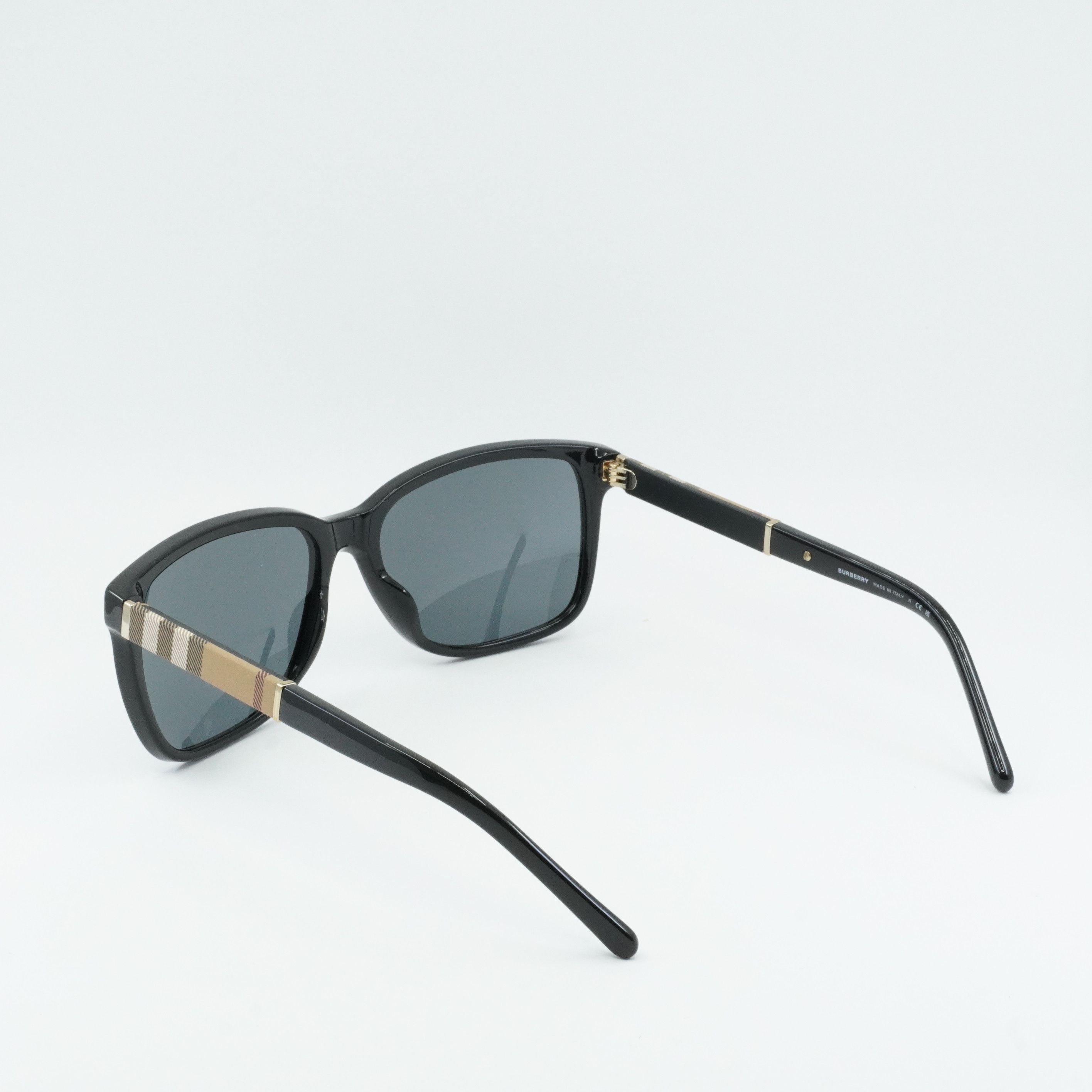 Burberry Burberry BE4181 300187 Men Sunglasses Black Rectangle Frame Size ONE SIZE - 5 Thumbnail