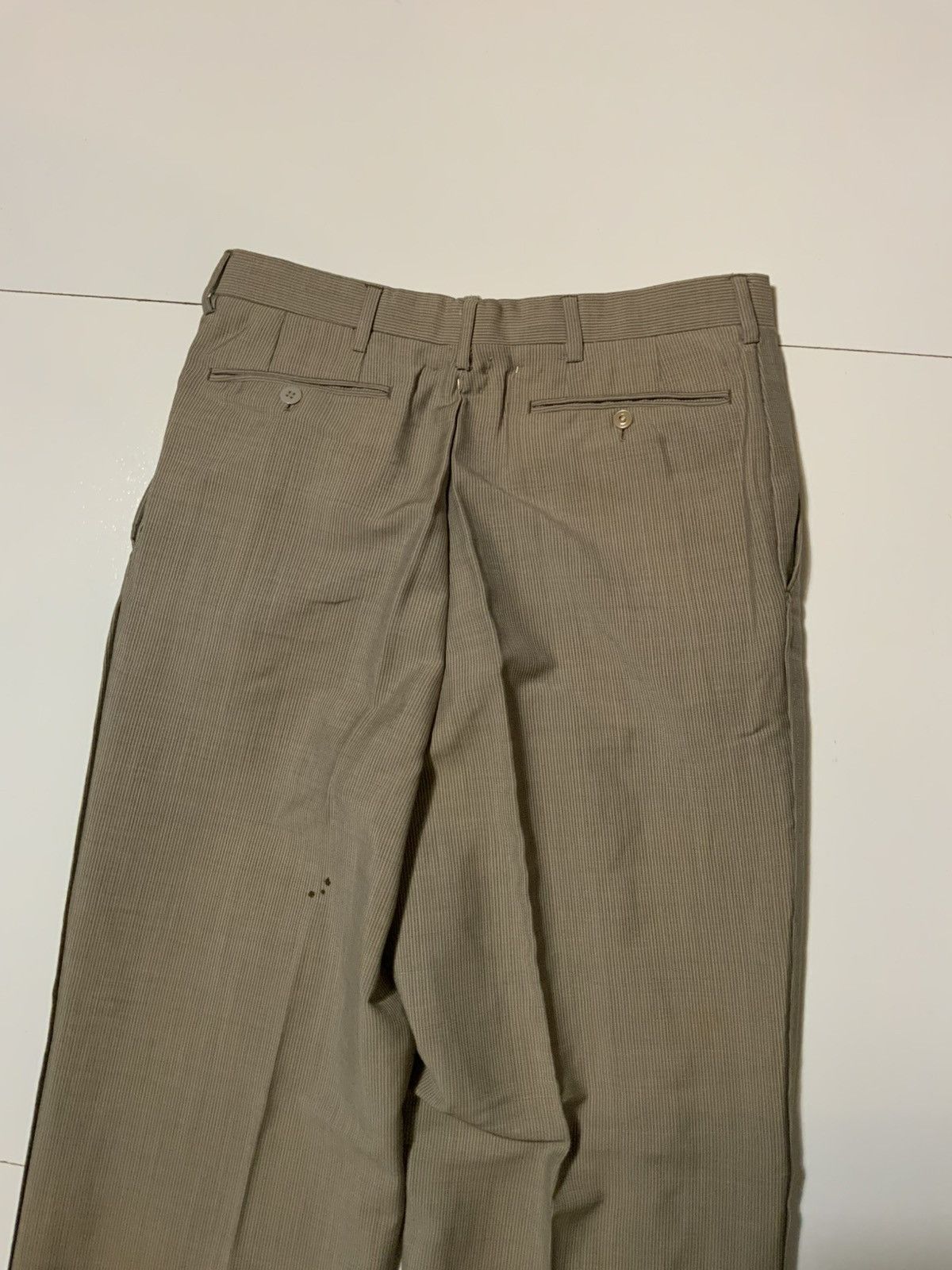 Vintage Vintage 50s 60s Gabardine Striped Talon Zipper Cuffed Pants Size US 31 - 9 Thumbnail