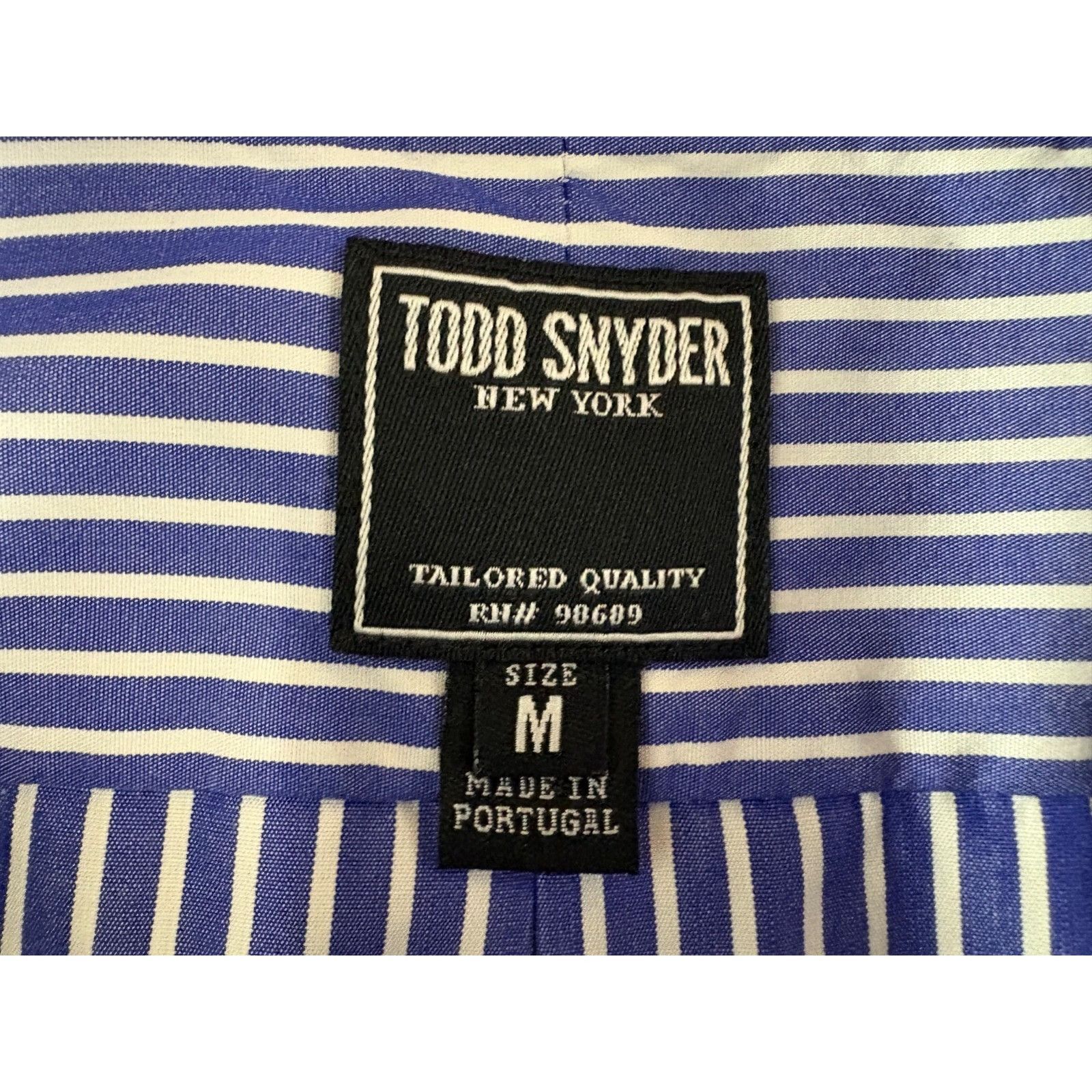 Todd Snyder striped dress Shirt Sz Medium color Purple white