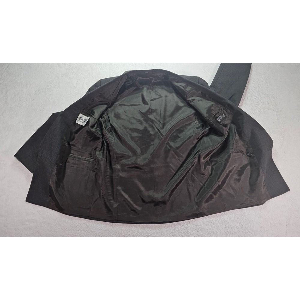 City Streets City Streets Mens Charcoal Grey Double Breasted Pleated Size 46R - 13 Thumbnail