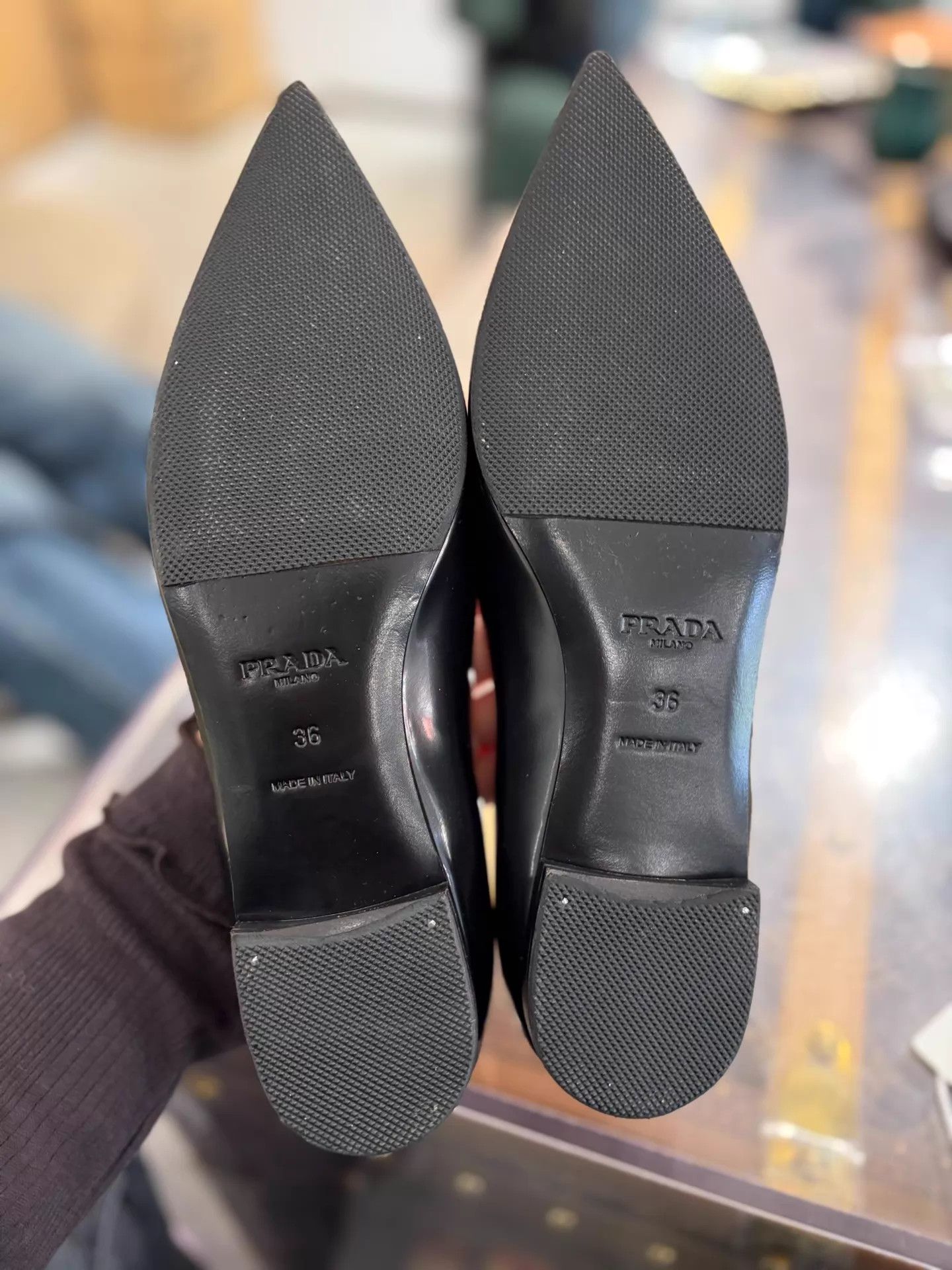 Prada Prada Black Pointed Toe Bow Slip-On 36 Size US 5.5 / IT 35.5 - 4 Thumbnail