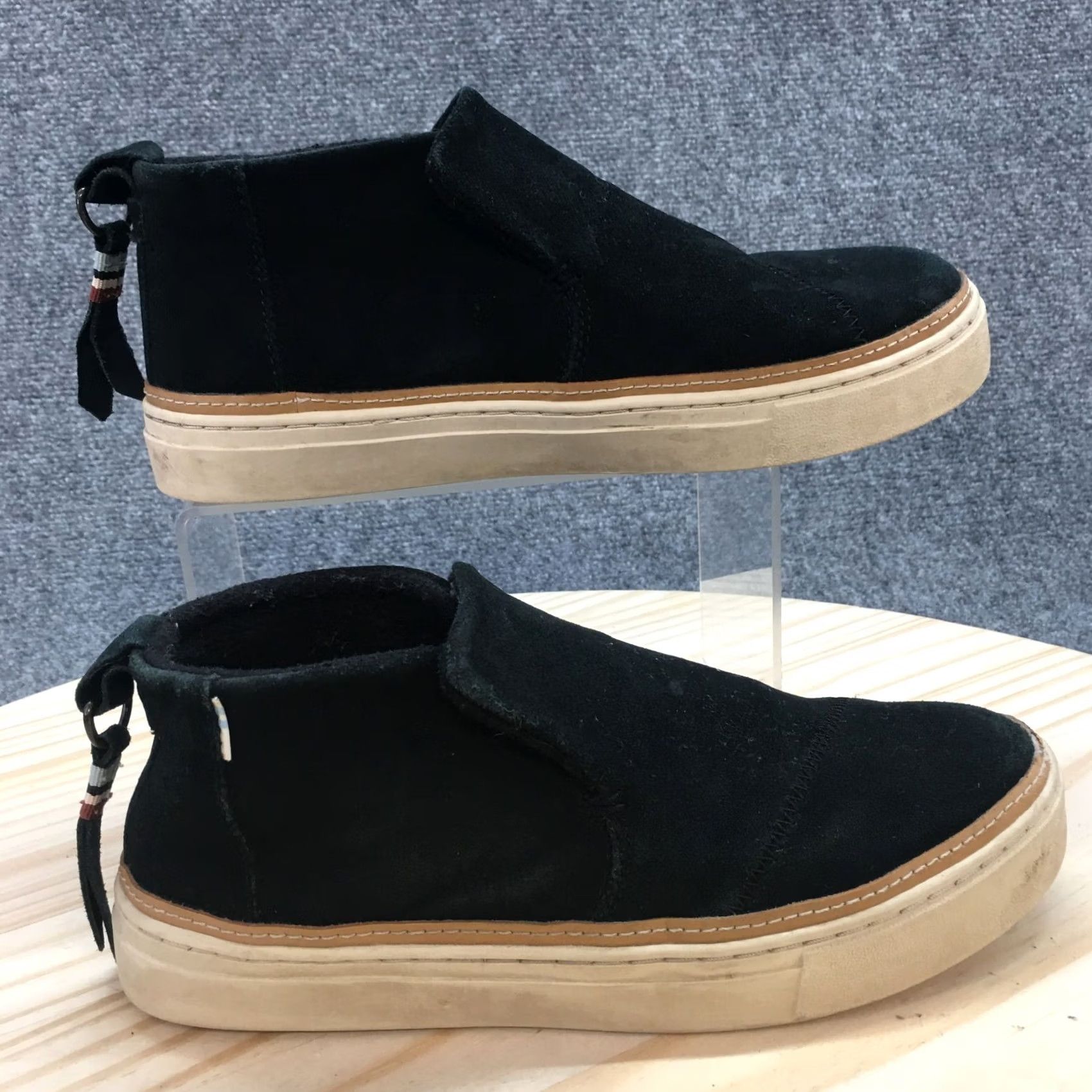 Toms TOMS Slip-On Womens Black Chukka Sneaker Paxton Water Resistant Casual Suede Size US 7 / IT 37 - 2 Thumbnail