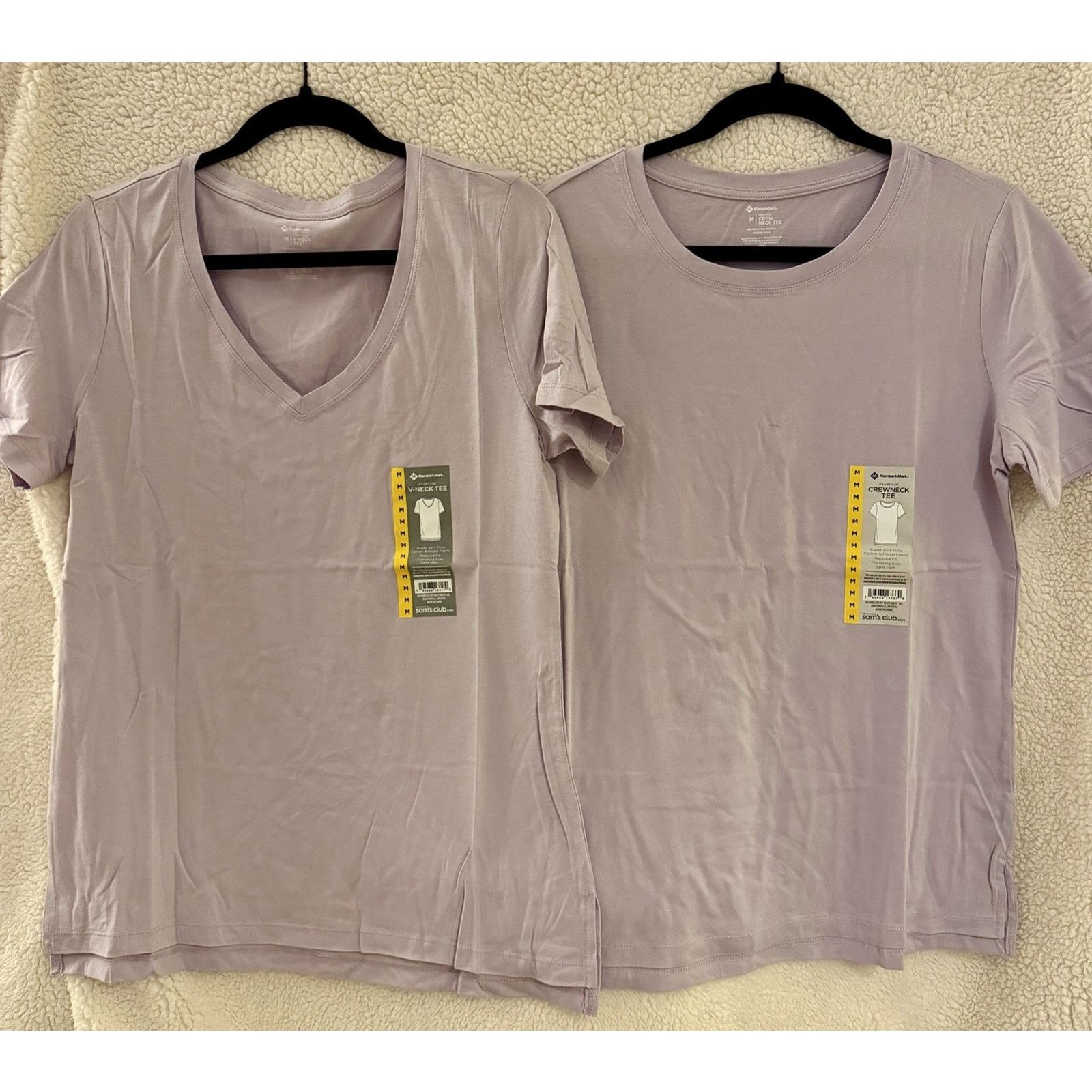 Other NWT Basic Tee 2-Pack V Neck Crewneck Purple M Spring Summer Size M / US 6-8 / IT 42-44 - 1 Thumbnail