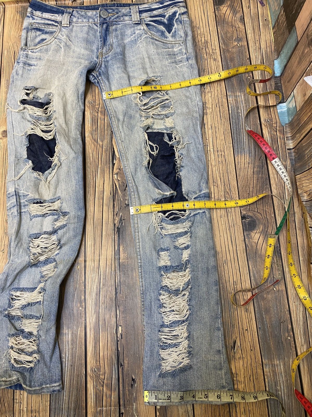 If Six Was Nine unbrand Distressed denim saiz 34(n01) Size US 34 / EU 50 - 4 Thumbnail
