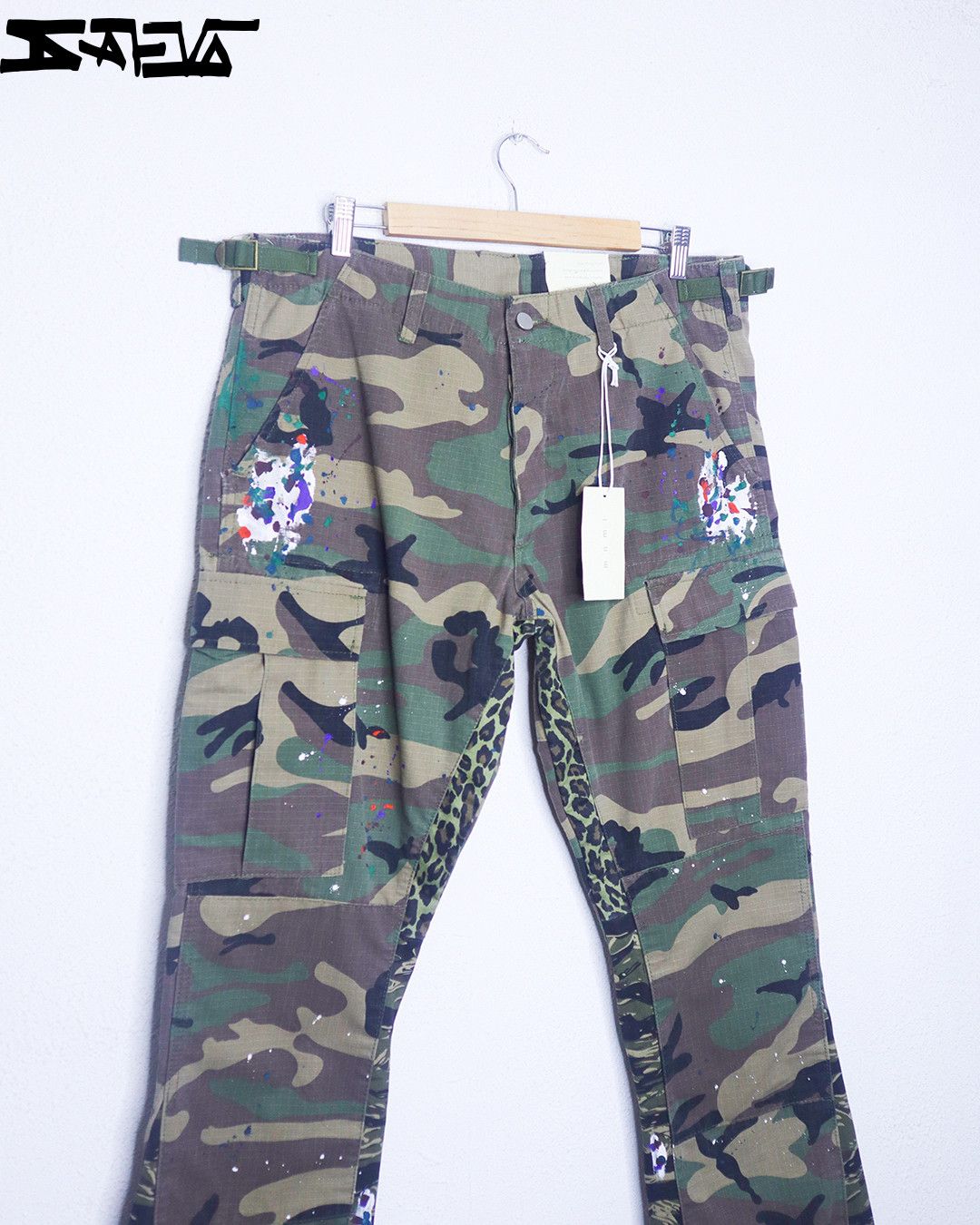 MNML Bootcut Cargo Flare Raw Pants NEW Size US 34 / EU 50 - 4 Thumbnail