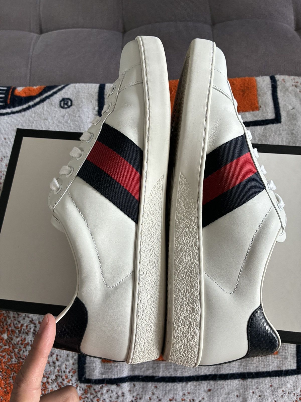 Gucci Gucci Ace Classic Leather Sneaker Size US 10 / EU 43 - 9 Thumbnail