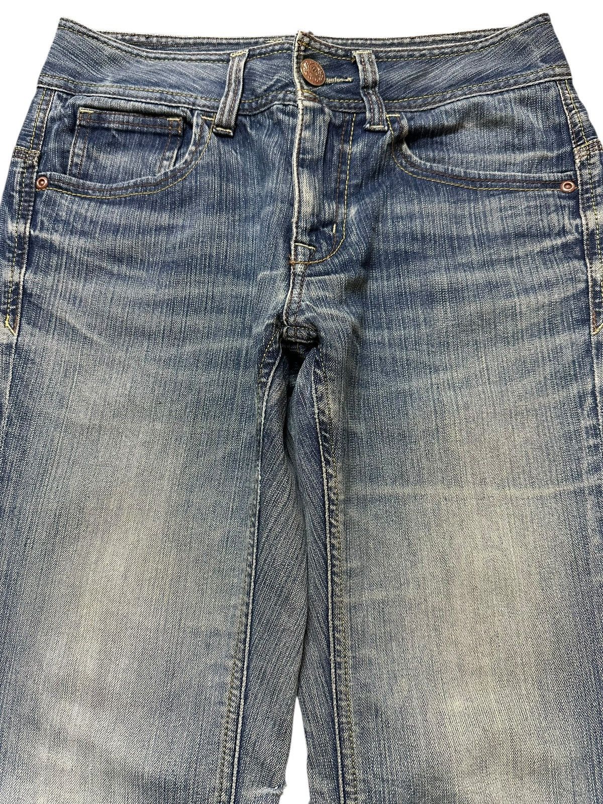 If Six Was Nine Vintage Japanese Brand Blue Wash Faded Style Wide Leg Jeans Size US 28 / EU 44 - 3 Thumbnail