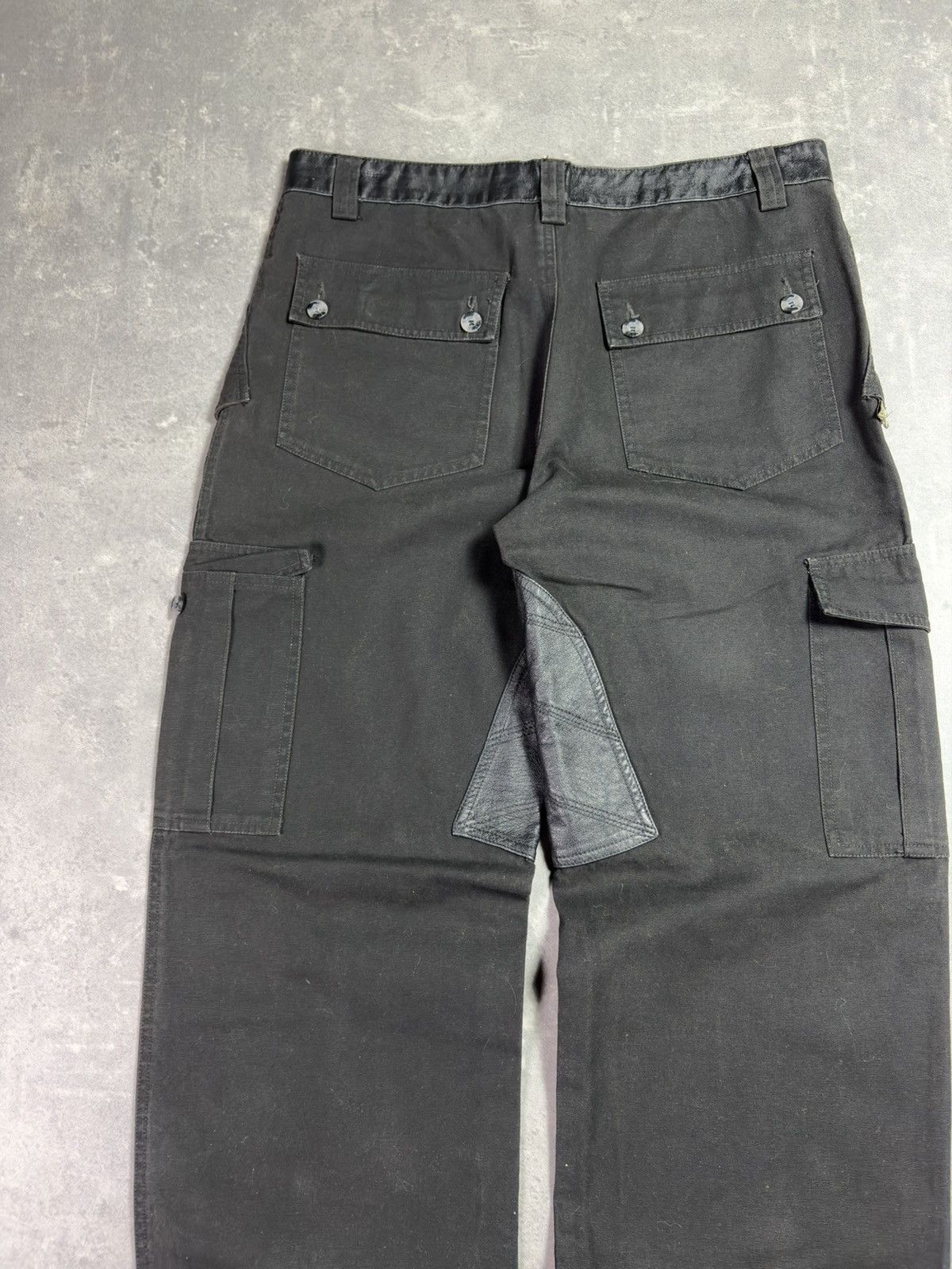 Roberto Cavalli Class Roberto Cavalli Leather Elements Cargo Denim Jeans 32 Size US 32 / EU 48 - 16 Thumbnail