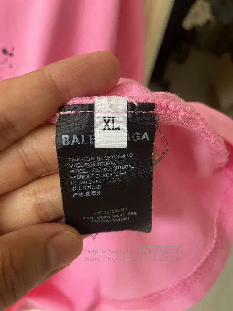 Balenciaga Balenciaga Pink Ink Short Sleeve + Size XL Size US XL / EU 56 / 4 - 3 Thumbnail
