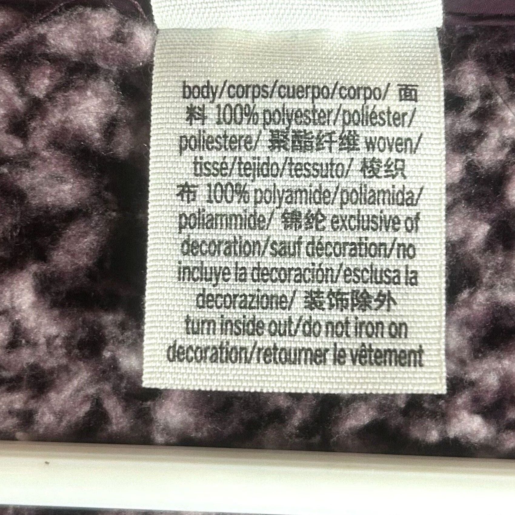 Pinko PINK VS Full Zip Sherpa Fleece Jacket Sweater Womens XS Plum Mock Neck Jacket, Long Sleeve, Solid, Classic Outdoor, Pockets, Regular Fit Size XS / US 0-2 / IT 36-38 - 5 Thumbnail