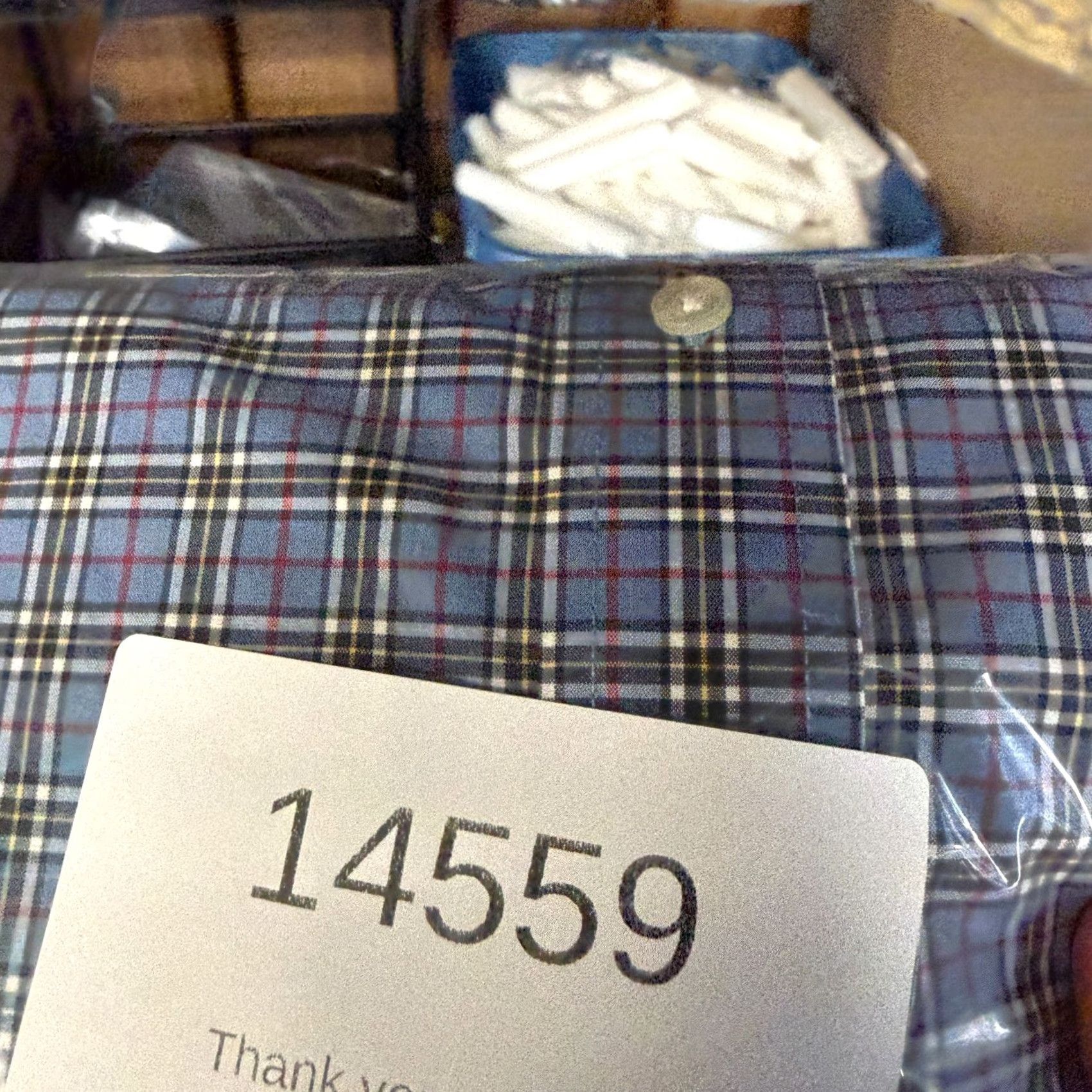 Vintage L.L. Bean Shirt Men Large Blue Tartan Plaid Wrinkle Free Cotton Button Down Office Size US L / EU 52-54 / 3 - 6 Thumbnail