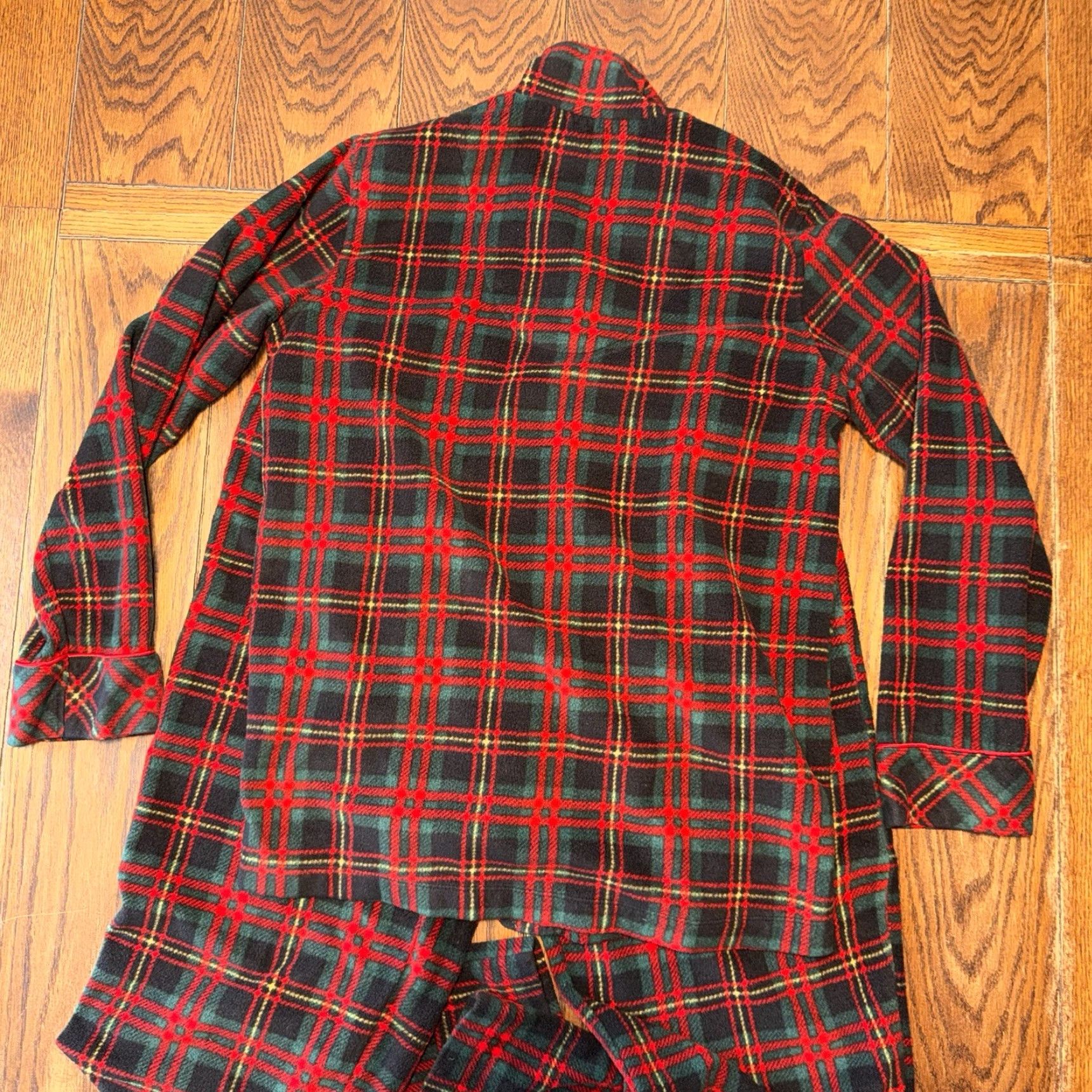 Ralph Lauren VINTAGE Ralph Lauren Pajama Set Womens M Flannel 2pc Red Green Plaid Sleepwear 100% Cotton Nightwear Size ONE SIZE - 6 Thumbnail