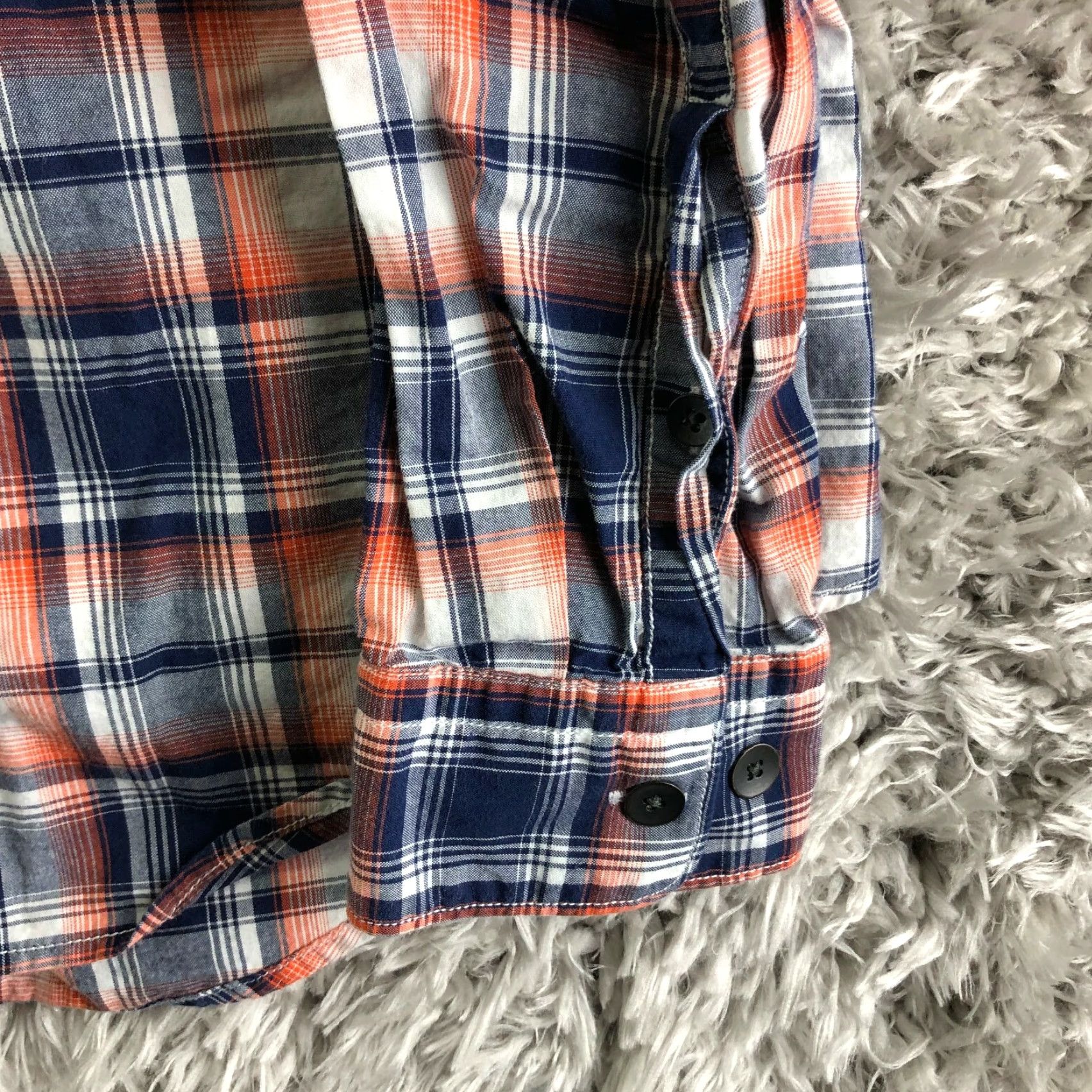 Express Express Mens Medium 100% Cotton Multicolor Spread Collar Long Sleeve Shirt Size US M / EU 48-50 / 2 - 3 Thumbnail