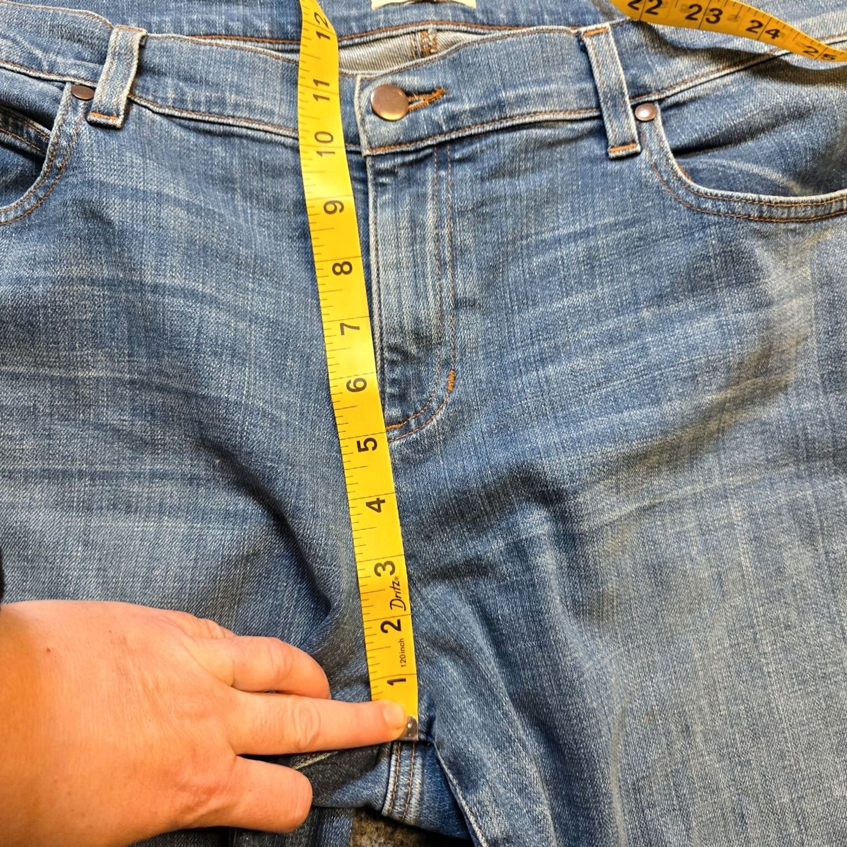 Eileen Fisher Eileen Fisher Jeans Women Size 16 Blue Denim Regular Tapered Stretch Pants Casual Preppy 5-Pocket Womens Size 38" / US 16 / IT 52 - 6 Thumbnail