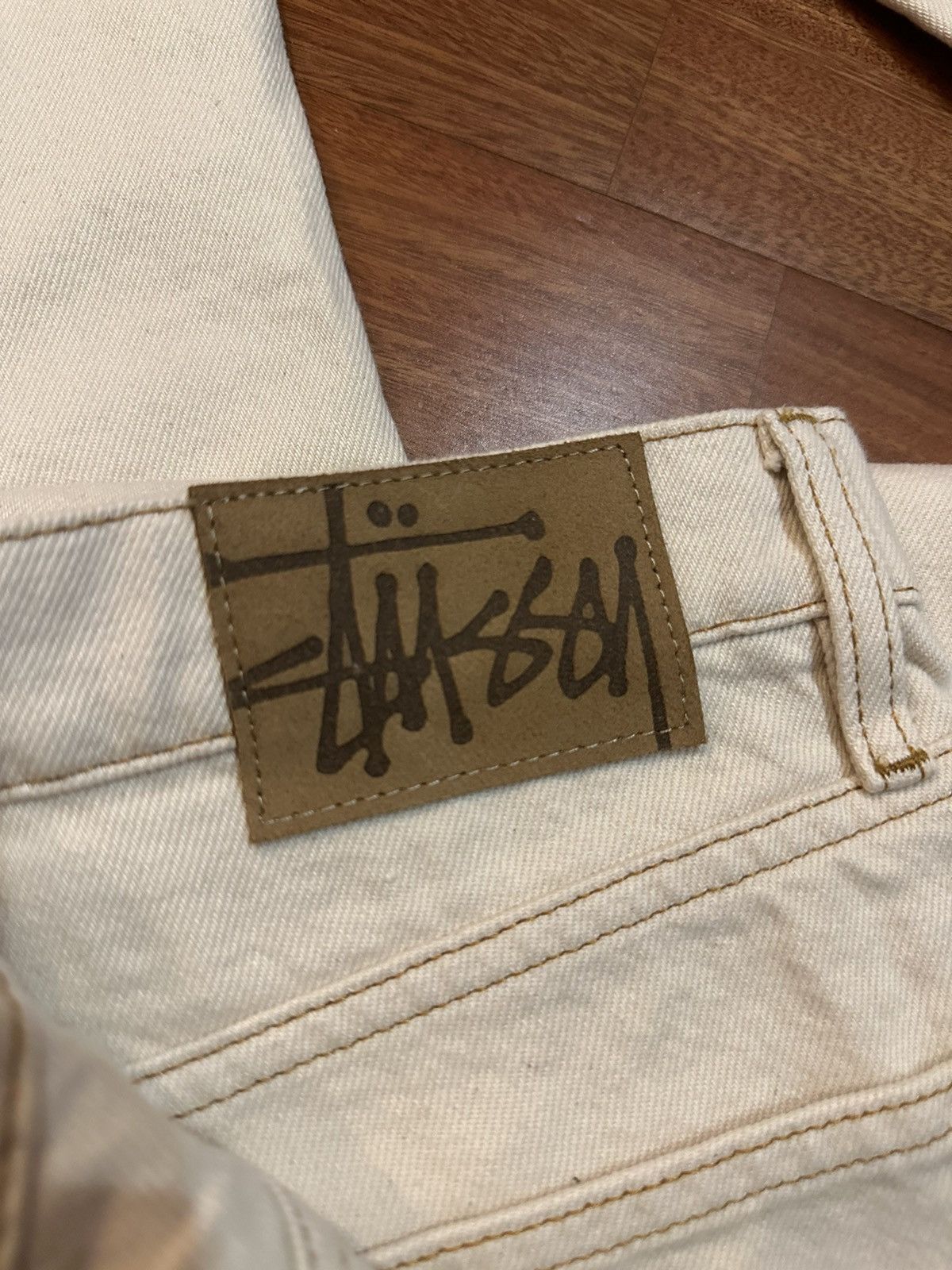 Stussy Stüssy Big OL’ Denim Pant White Size US 30 / EU 46 - 3 Thumbnail