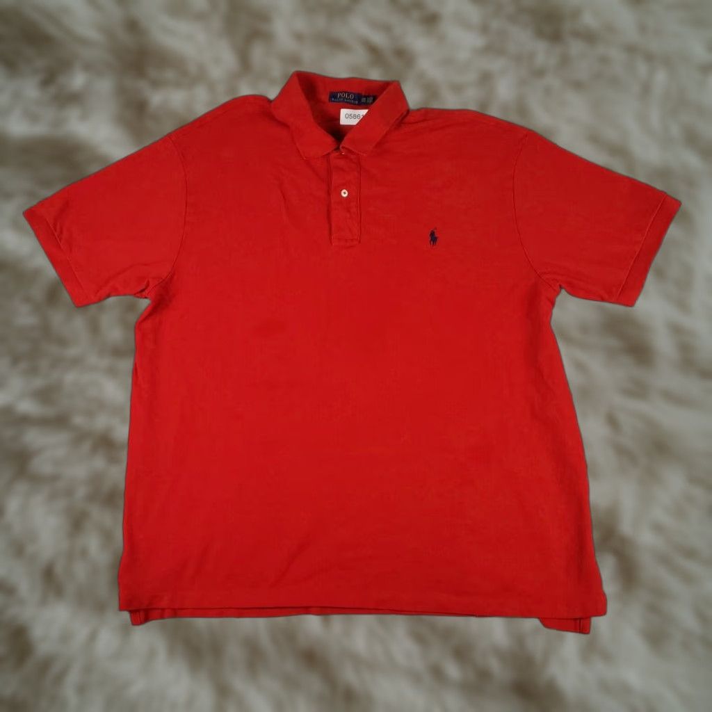 Ralph Lauren Ralph Lauren Polo Shirt Mens Big 2XB Red Casual Short Sleeve Polo Shirt Men Red 2XB Vintage? No Size US XXL / EU 58 / 5 - 1 Thumbnail