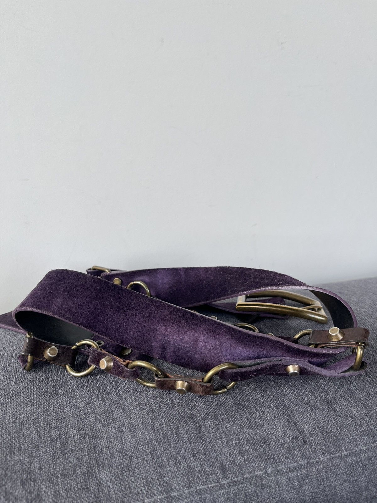 Other entra Suede Leather Avant Garde Purple Belt Size ONE SIZE - 5 Thumbnail