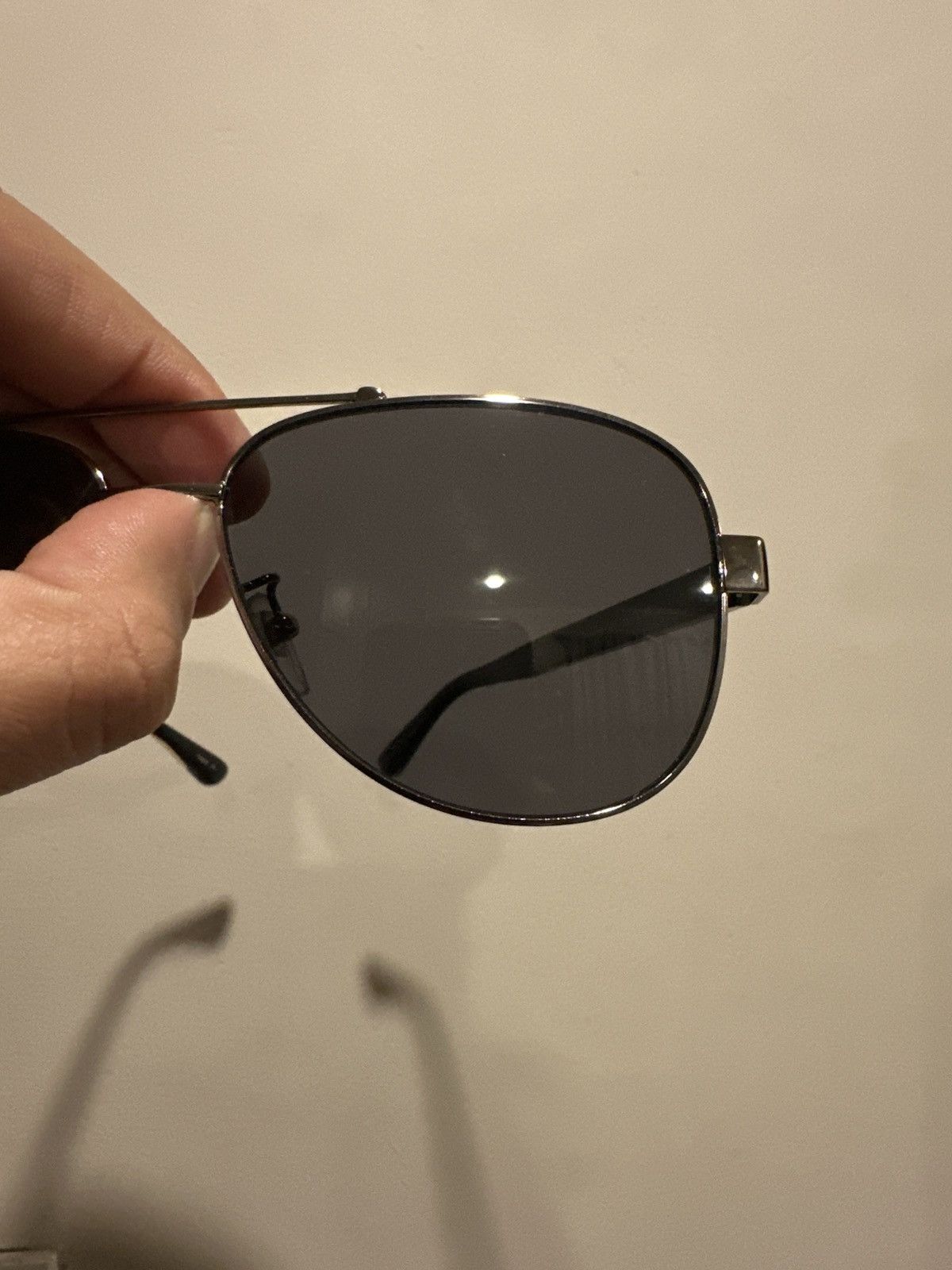 Gucci Gucci Aviator Sunglasses – Silver Frame / Grey Lenses Size ONE SIZE - 17 Thumbnail