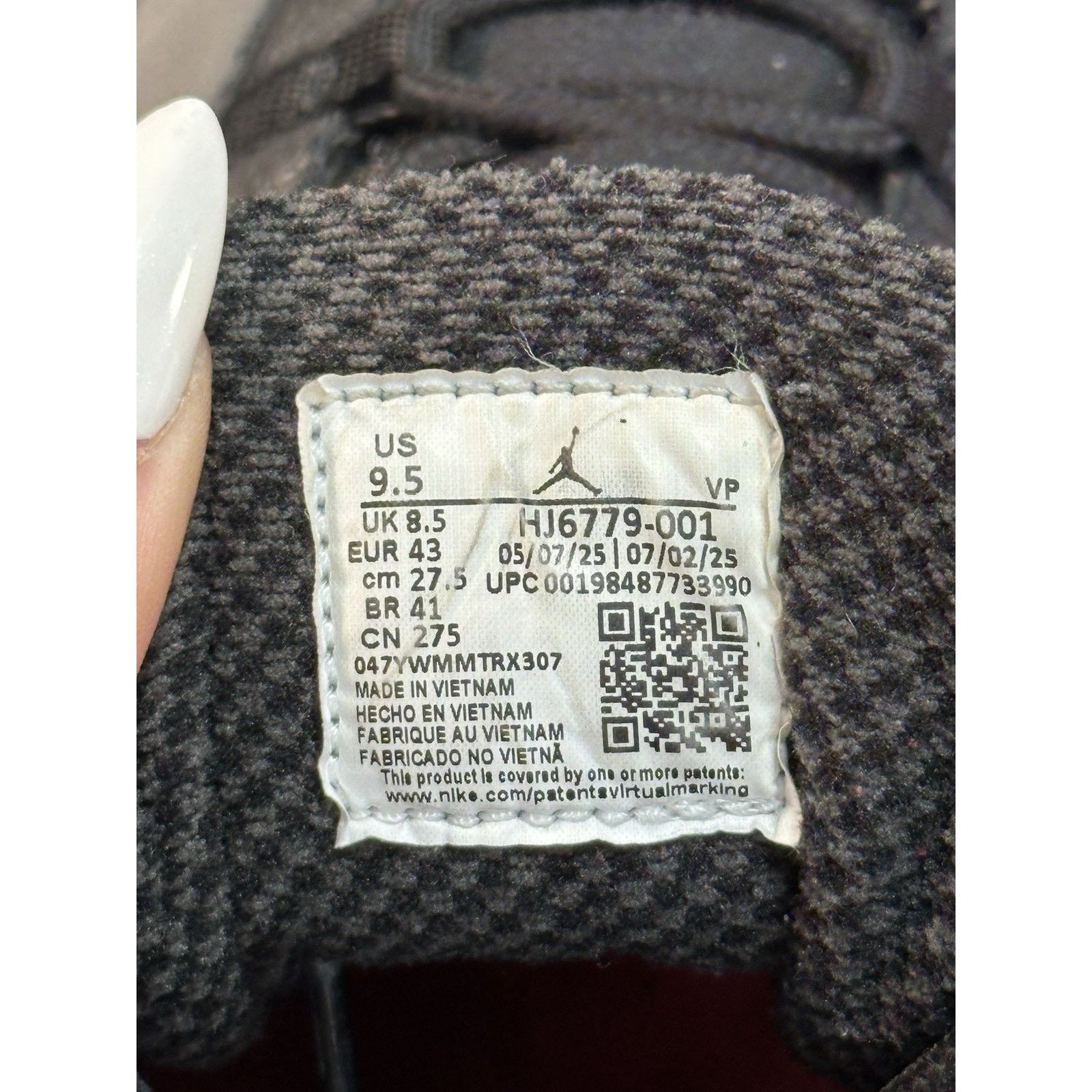 Jordan Brand Air Jordan 10 Retro Shadow 2025 - Size 9.5 Size US 9.5 / EU 42-43 - 7 Thumbnail