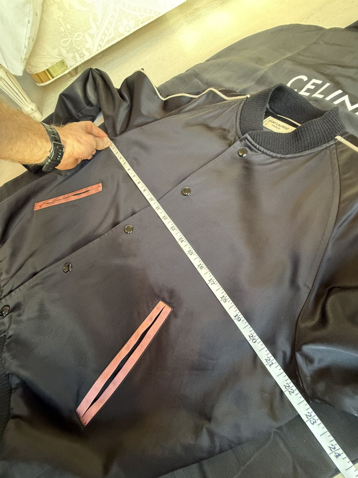 Saint Laurent Paris SS20 Saint Laurent YSL black teddy logo jacket 48 grail star Size US M / EU 48-50 / 2 - 4 Thumbnail