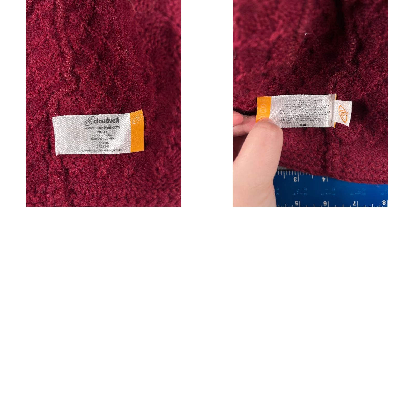 Pinko VINTAGE? No—Oops not vintage. Cloudveil Beanie Toque Women's One Size Pink Knit Wool Acrylic Beanie Logo Outdoor Ski Winter Adults Women Size ONE SIZE - 8 Thumbnail