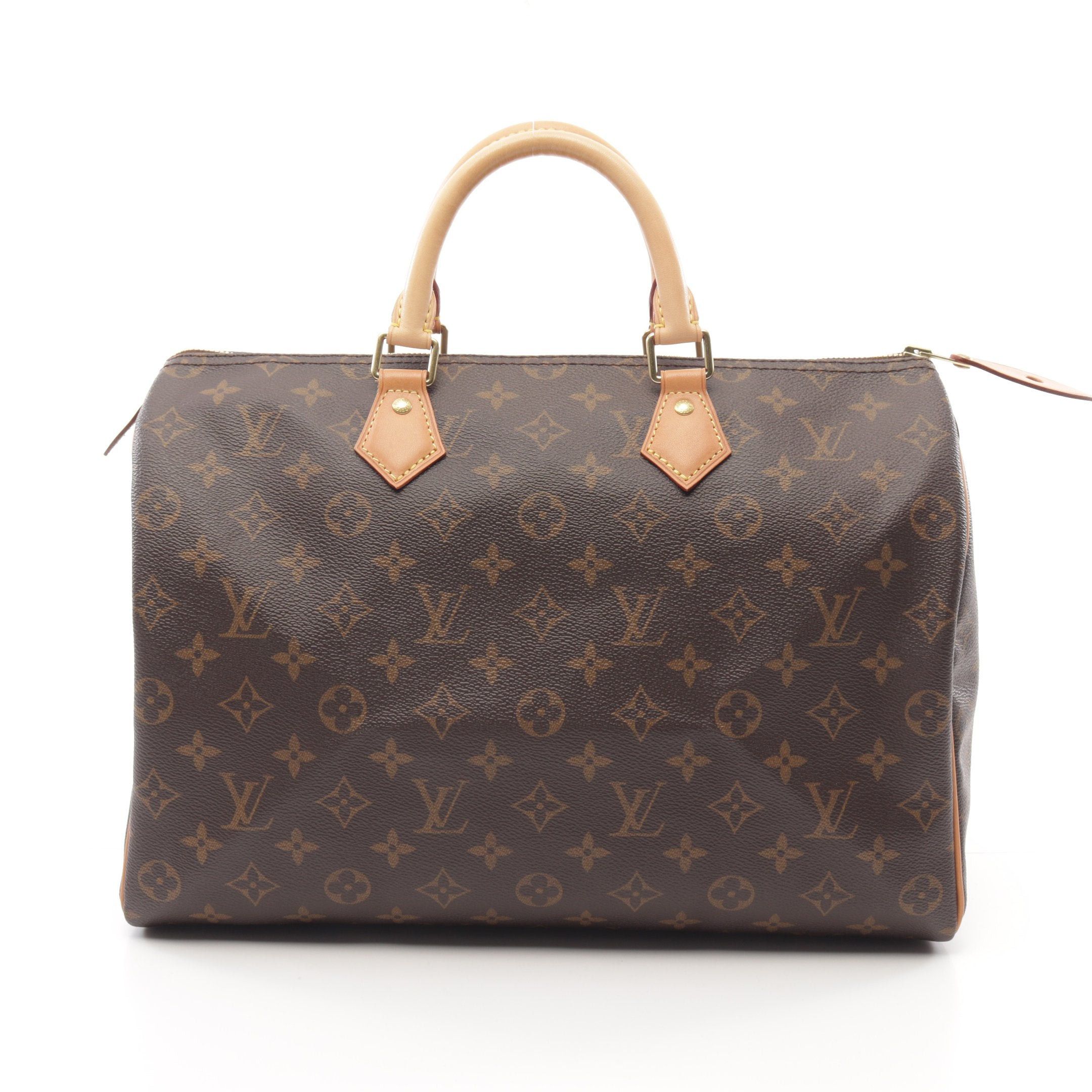 Louis Vuitton Louis Vuitton Speedy 35 Monogram Handbag Leather Brown Size ONE SIZE - 1 Thumbnail