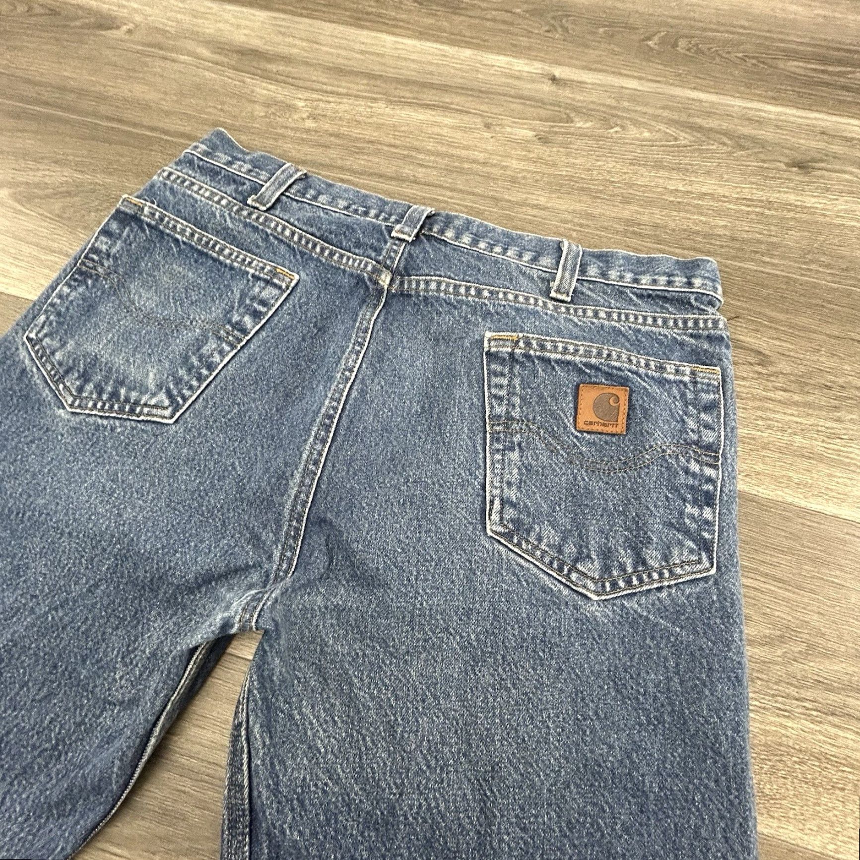 Carhartt Carhartt Jeans Adult 34x32 Straight Denim 5-Pocket Blue Cowboy Workwear Mens Size US 34 / EU 50 - 3 Thumbnail