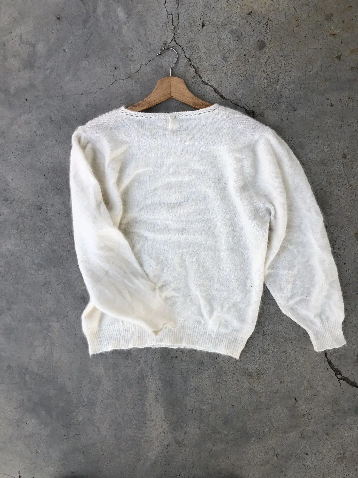 Aran Isles Knitwear Japanesebrand White Milk Knitsweater Fleece Size US L / EU 52-54 / 3 - 7 Thumbnail