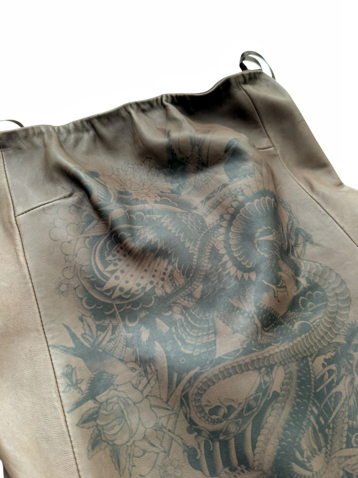 Jean Paul Gaultier $2,200 The Tattoo Lambskin Top Size S / US 4 / IT 40 - 9 Thumbnail