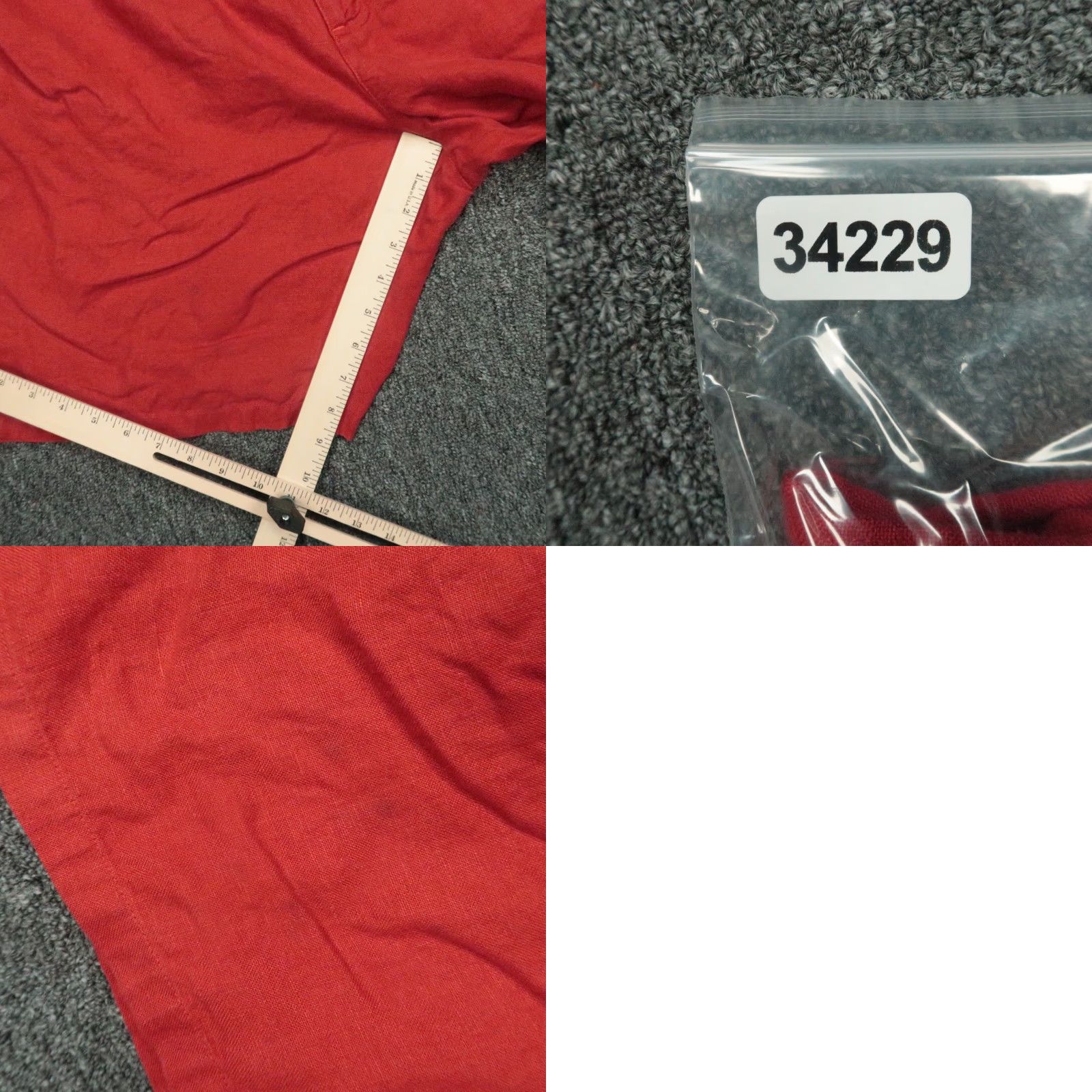 Jams World Jams World Shorts Mens 36 Paprika Red 100% Linen Chino Lightweight Button Flat Front Belt Loops Pockets Casual Travel Vintage: No Regu l ar Size US 36 / EU 52 - 8 Thumbnail