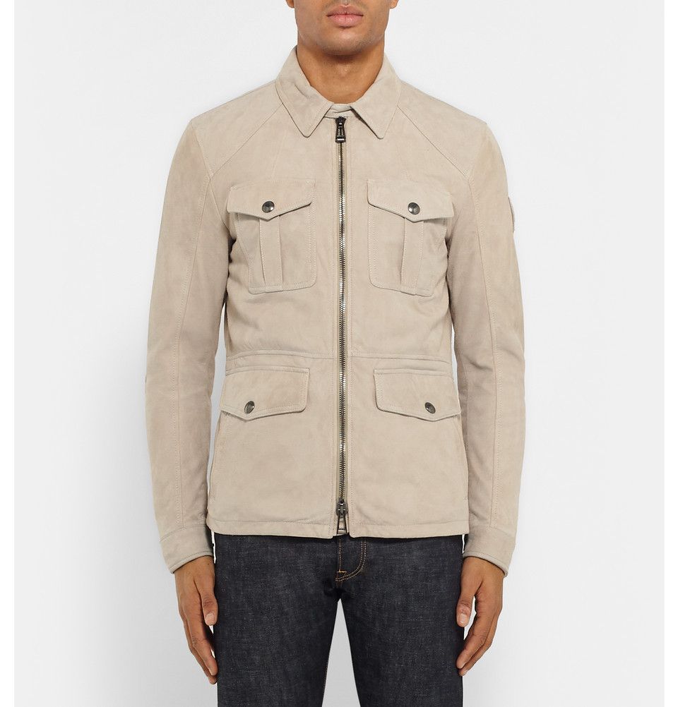 Belstaff Coveted, Badass New $2,500 BELSTAFF Beige Suede Field Jacket Size US M / EU 48-50 / 2 - 10 Thumbnail