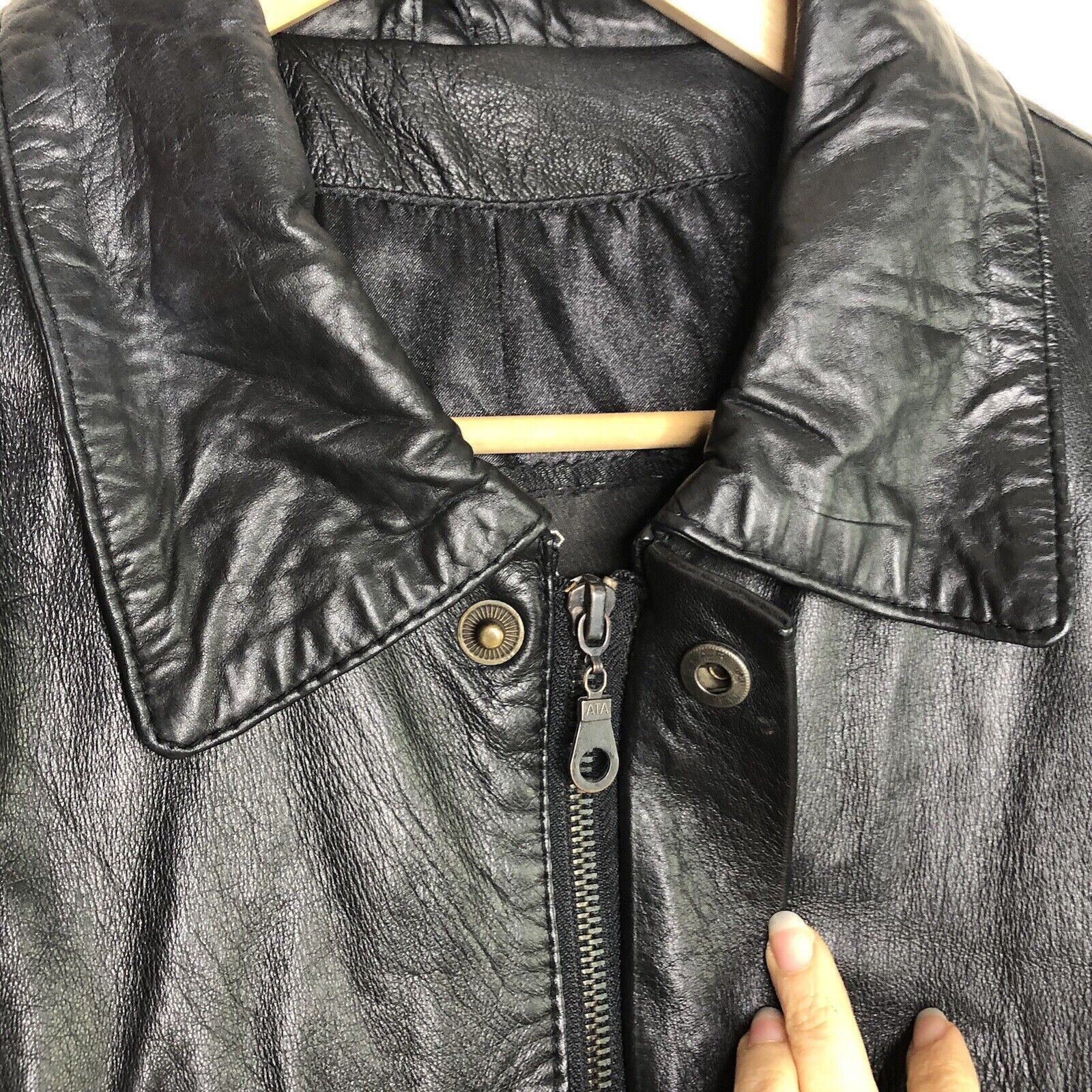 Other Se-ka Men Black Soft Lamb Leather Jacket Size XL Full zip Size US XL / EU 56 / 4 - 7 Thumbnail