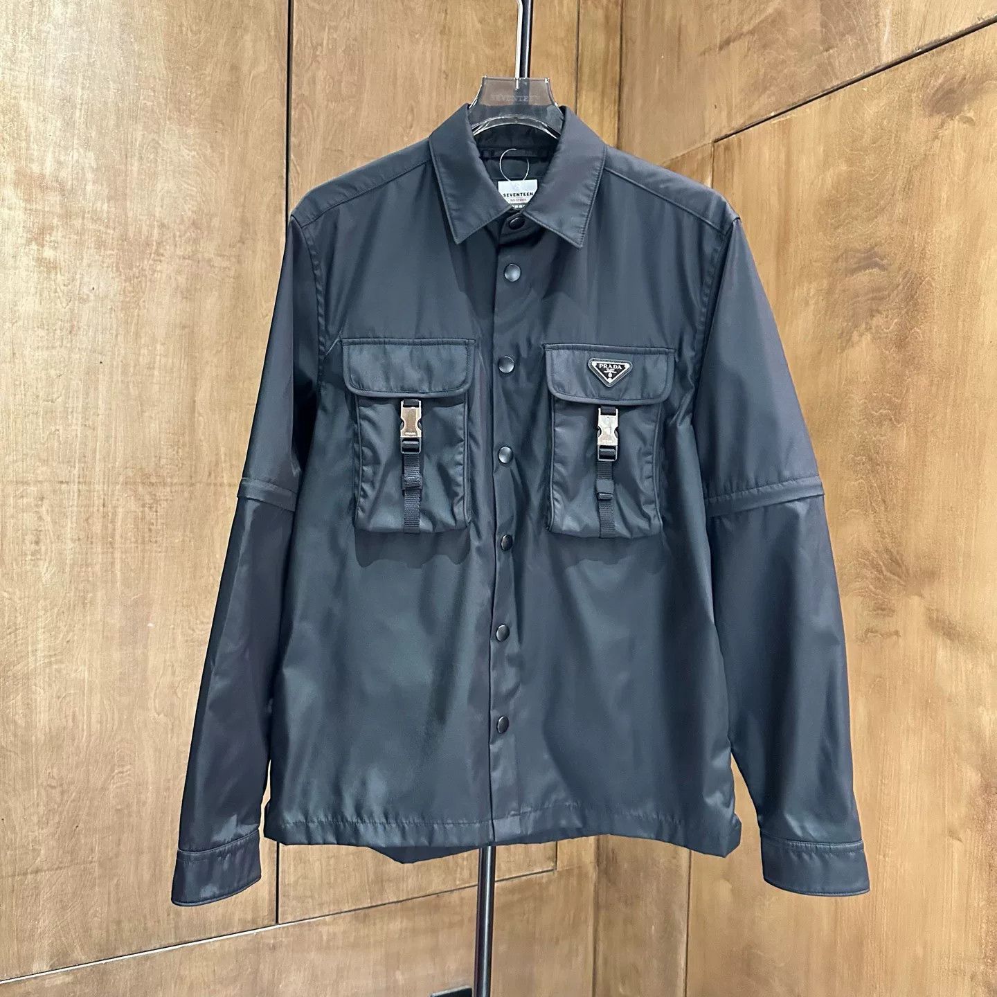 Prada Prada Metallic Black Light Jacket S Men Size US S / EU 44-46 / 1 - 1 Thumbnail